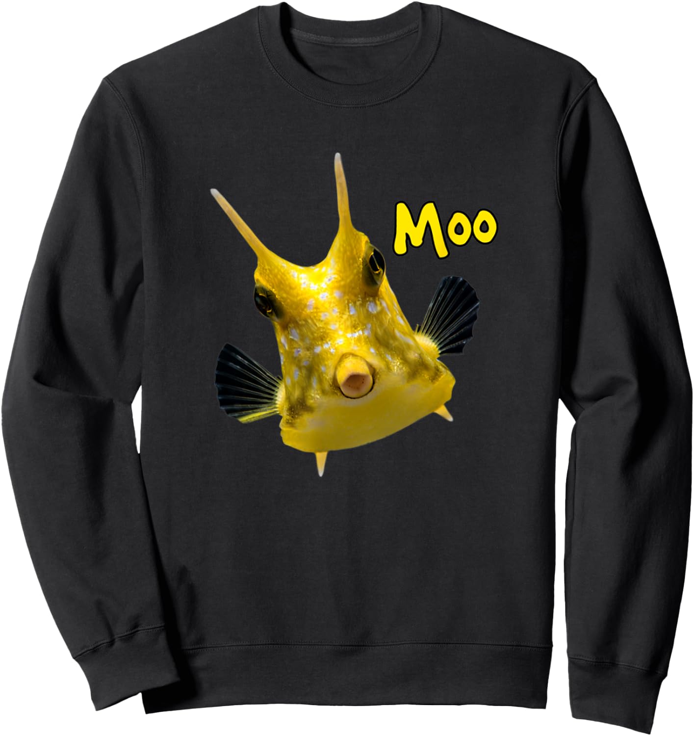 Cowfish Saltwater Aquarium Ocean Reef Fish Cowfish Lovers Sweatshirt - Sweatshirt | Black