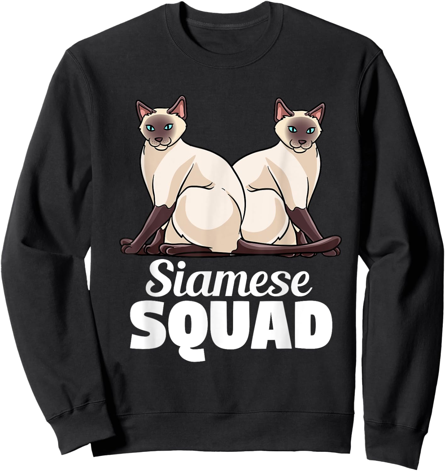 Siamese Cat Gift Men Kids - Love My Siamese Cat Sweatshirt - Sweatshirt | Black