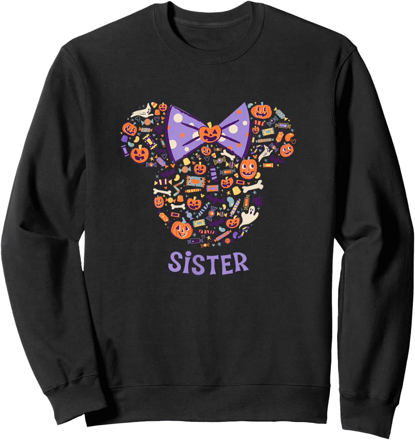 Disney Minnie Mouse Icon Halloween Sister Sweatshirt - Sweatshirt | Black