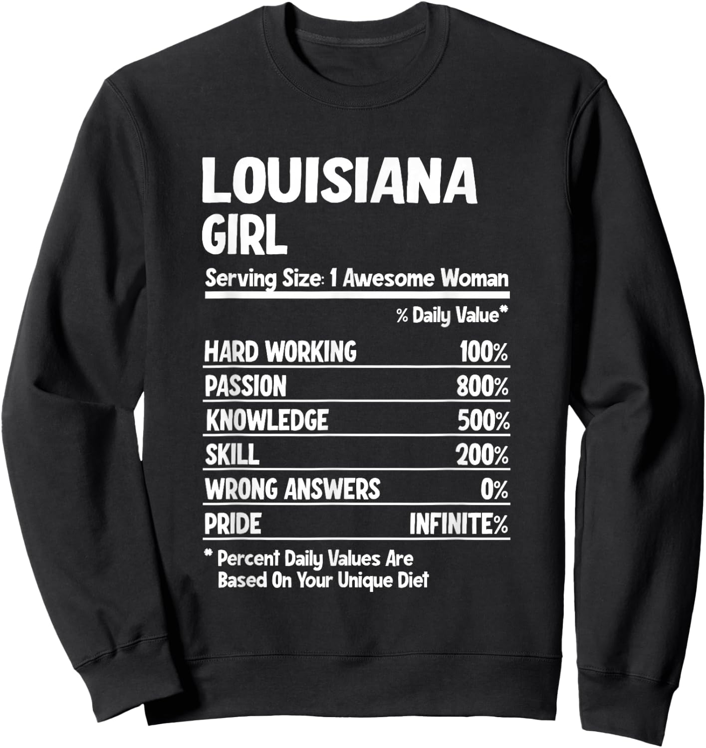 Louisiana Girl Sweatshirt - Sweatshirt | Black