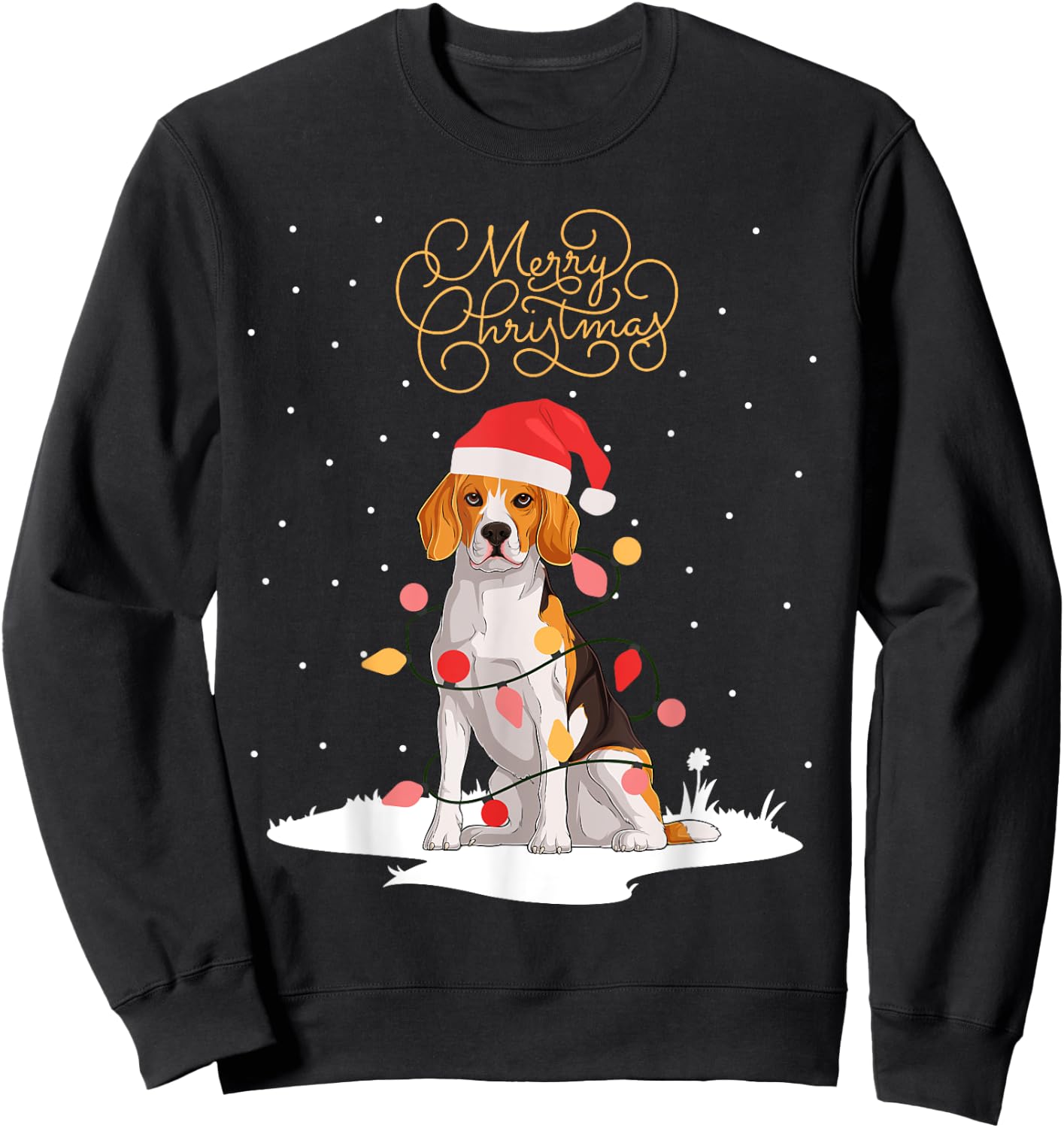 Beagle Merry Christmas Funny Xmas Christmas Beagle Sweatshirt - Sweatshirt | Black