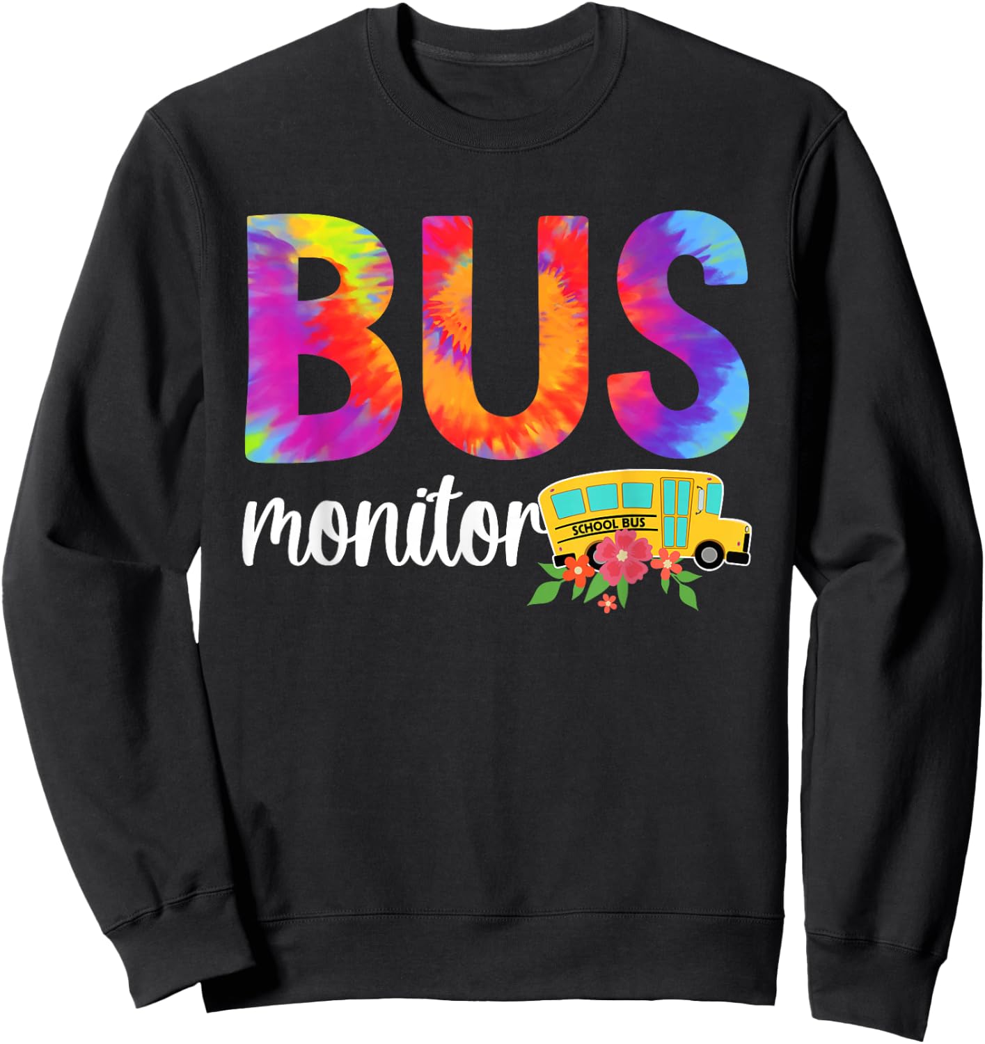 Bus Monitor Appreciation School Bus Monitor Sweatshirt - Sweatshirt | Black