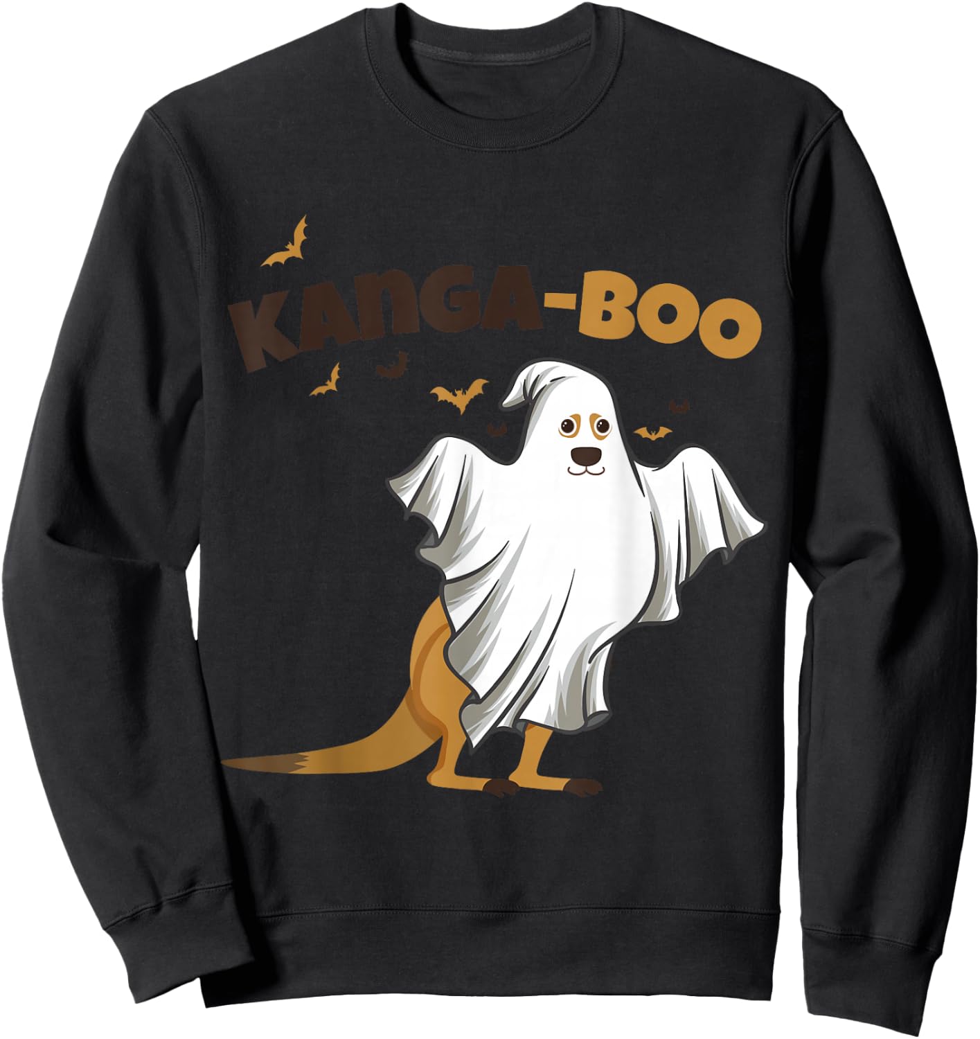 Kangaroo Lover Kanga boo animal Halloween kids Funny Ghost Sweatshirt - Sweatshirt | Black