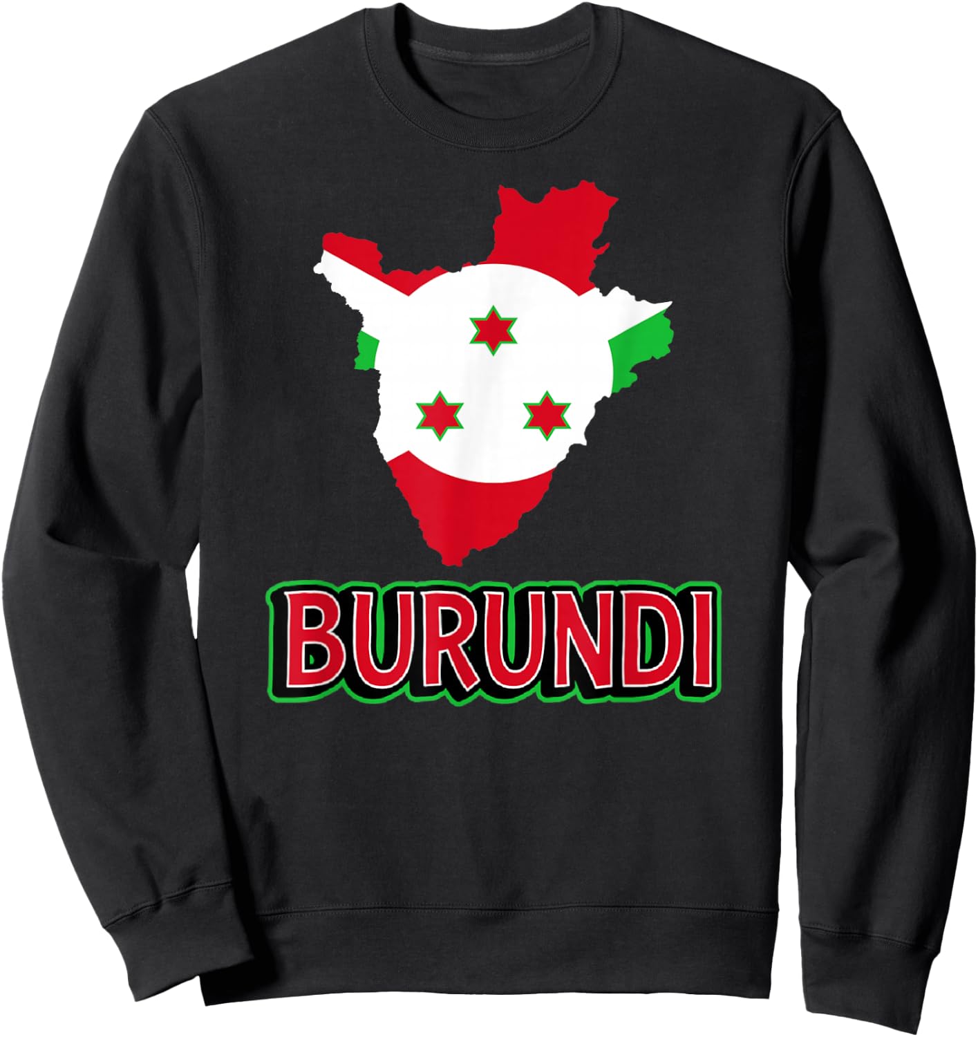 Burundian Flag Of Burundi African Travel Sweatshirt - Sweatshirt | Black