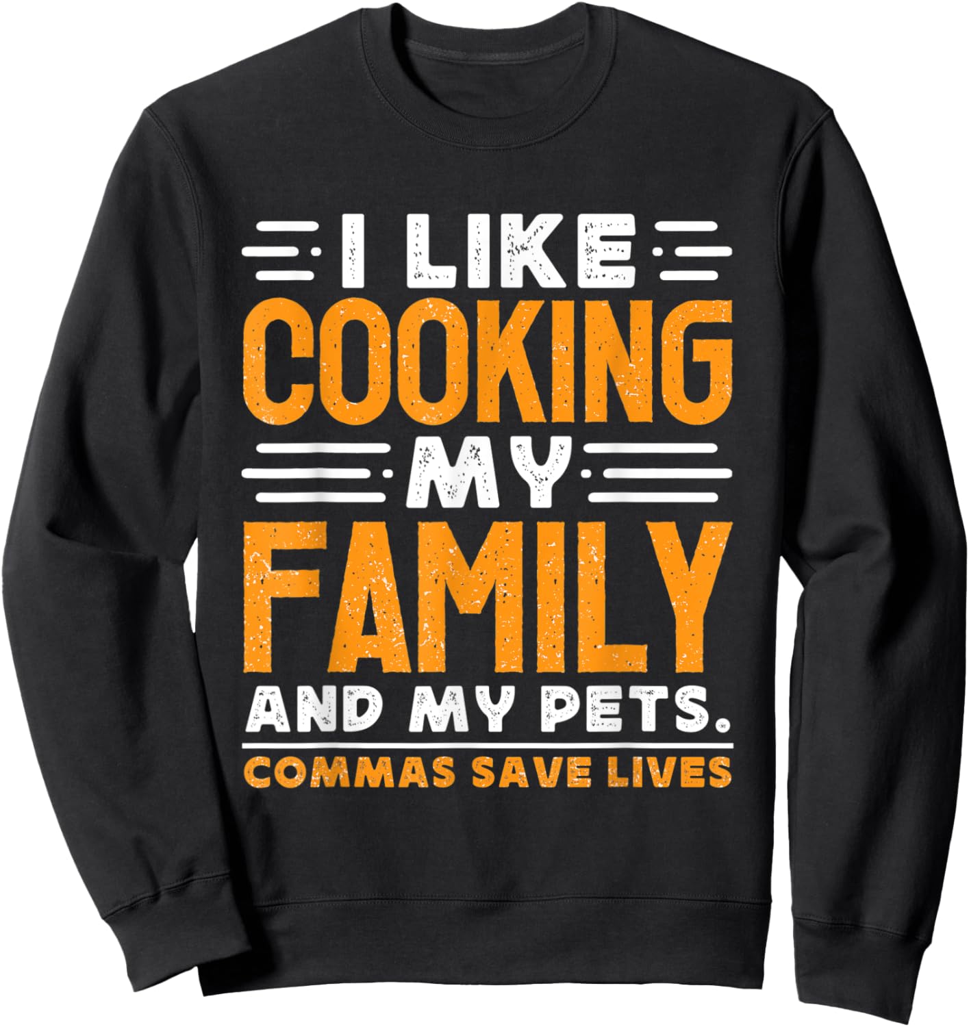 Grammar Police Grammar Teacher - Commas Save Lives Men Women Sweatshirt - Sweatshirt | Black