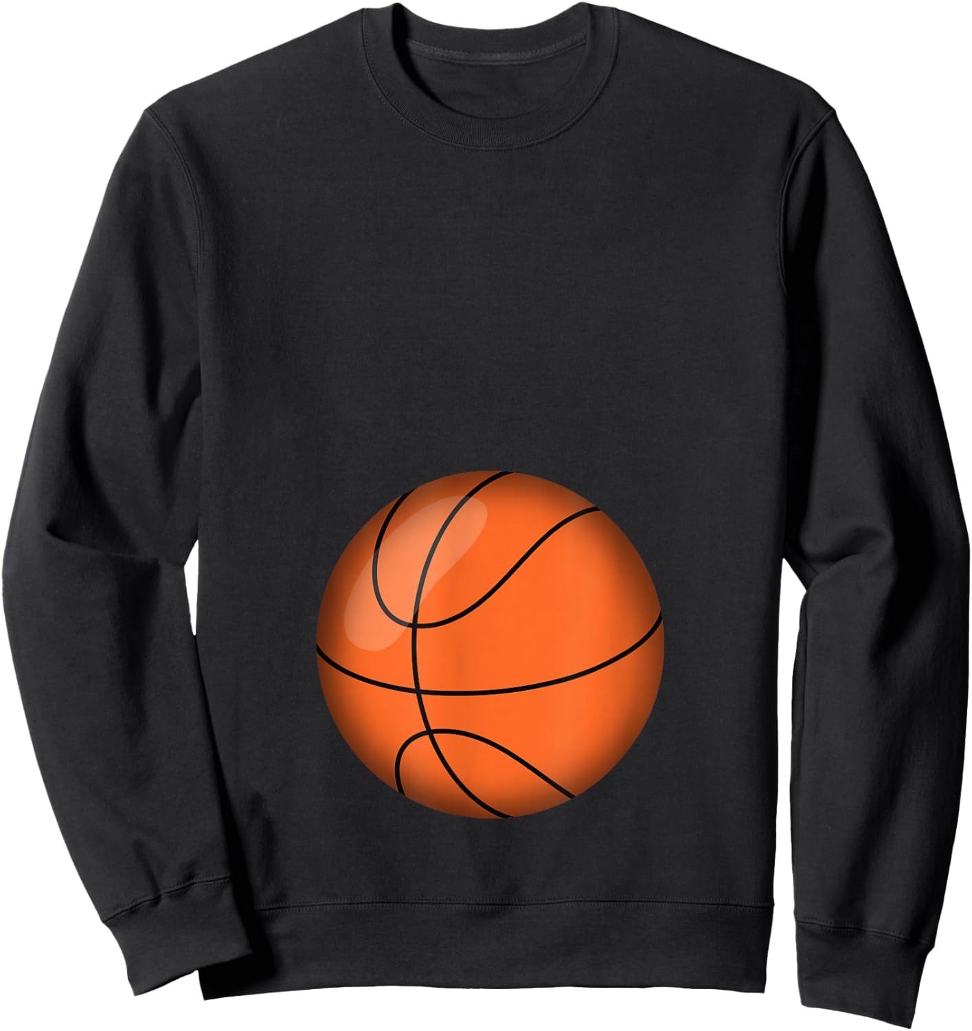 Funny Basketball Player Baby Belly Mum Sweatshirt - Sweatshirt | Black