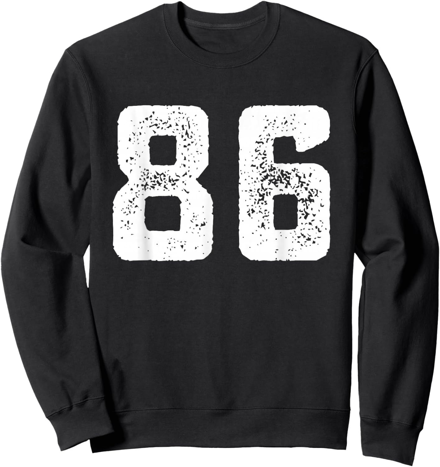 Number 86 Years Anniversary Sports Team Player Sweatshirt - Sweatshirt | Black