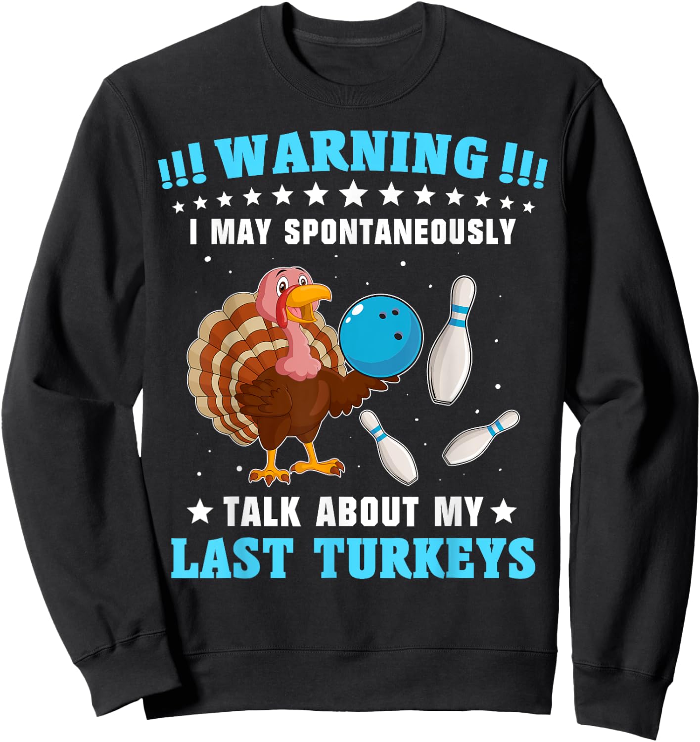 Bowling Player Men Strike Spare Bowler Sweatshirt - Sweatshirt | Black