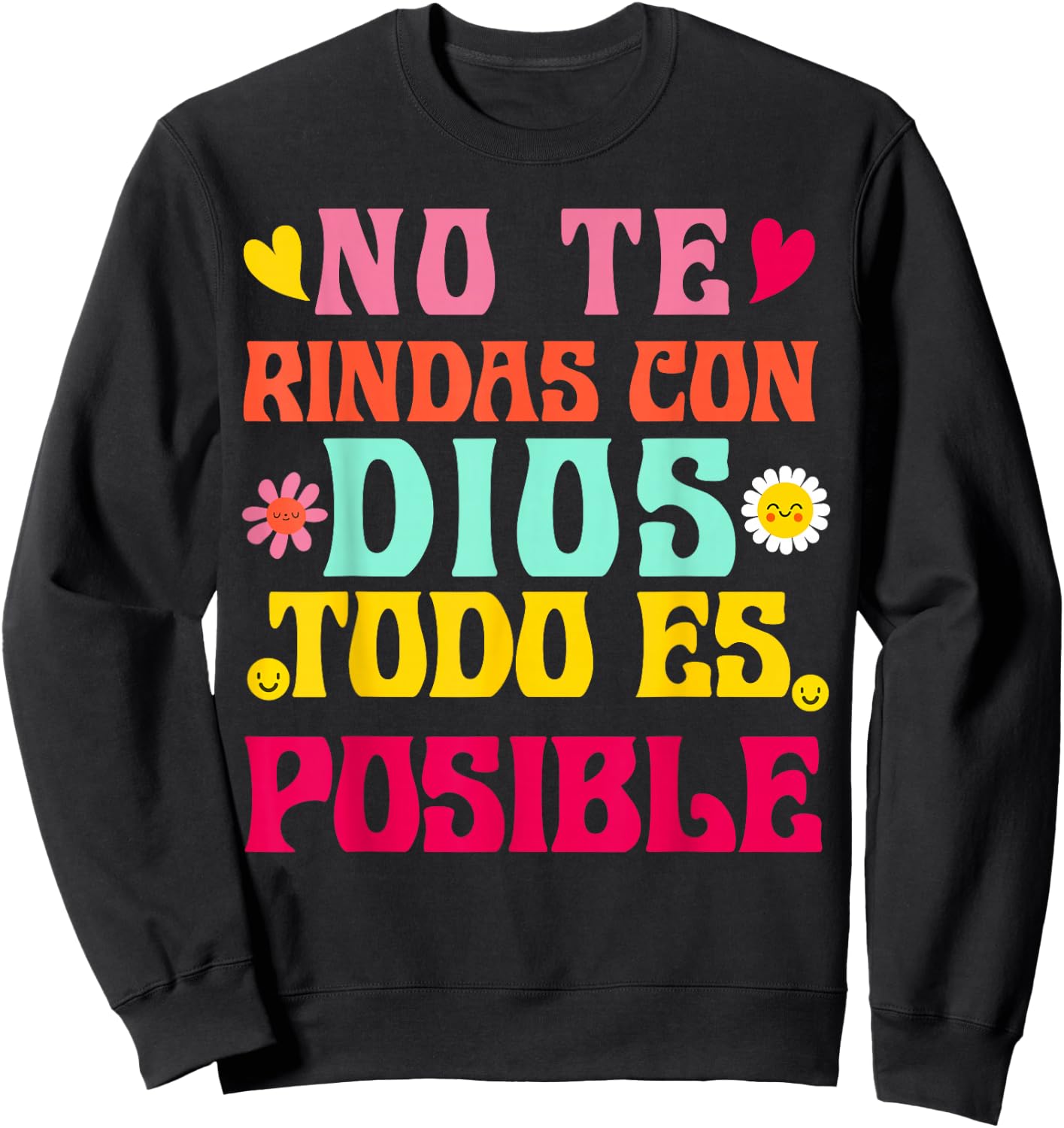 Camiseta Cristiana Para Mujer En Espanol Spanish Cristiano Sweatshirt - Sweatshirt | Black