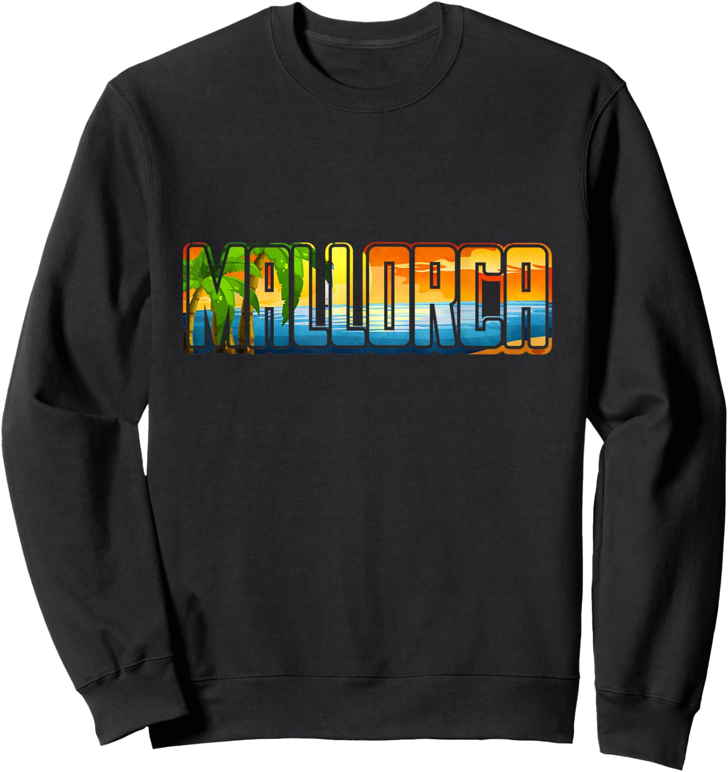Mallorca Sunset Silhouette Sweatshirt - Sweatshirt | Black