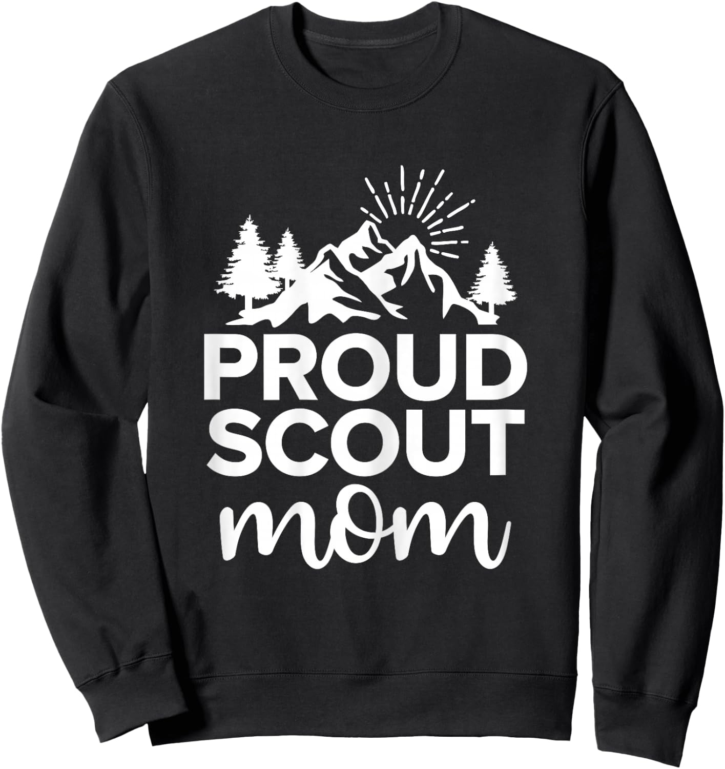 Camping Mother Proud Scout Mom Sweatshirt - Sweatshirt | Black