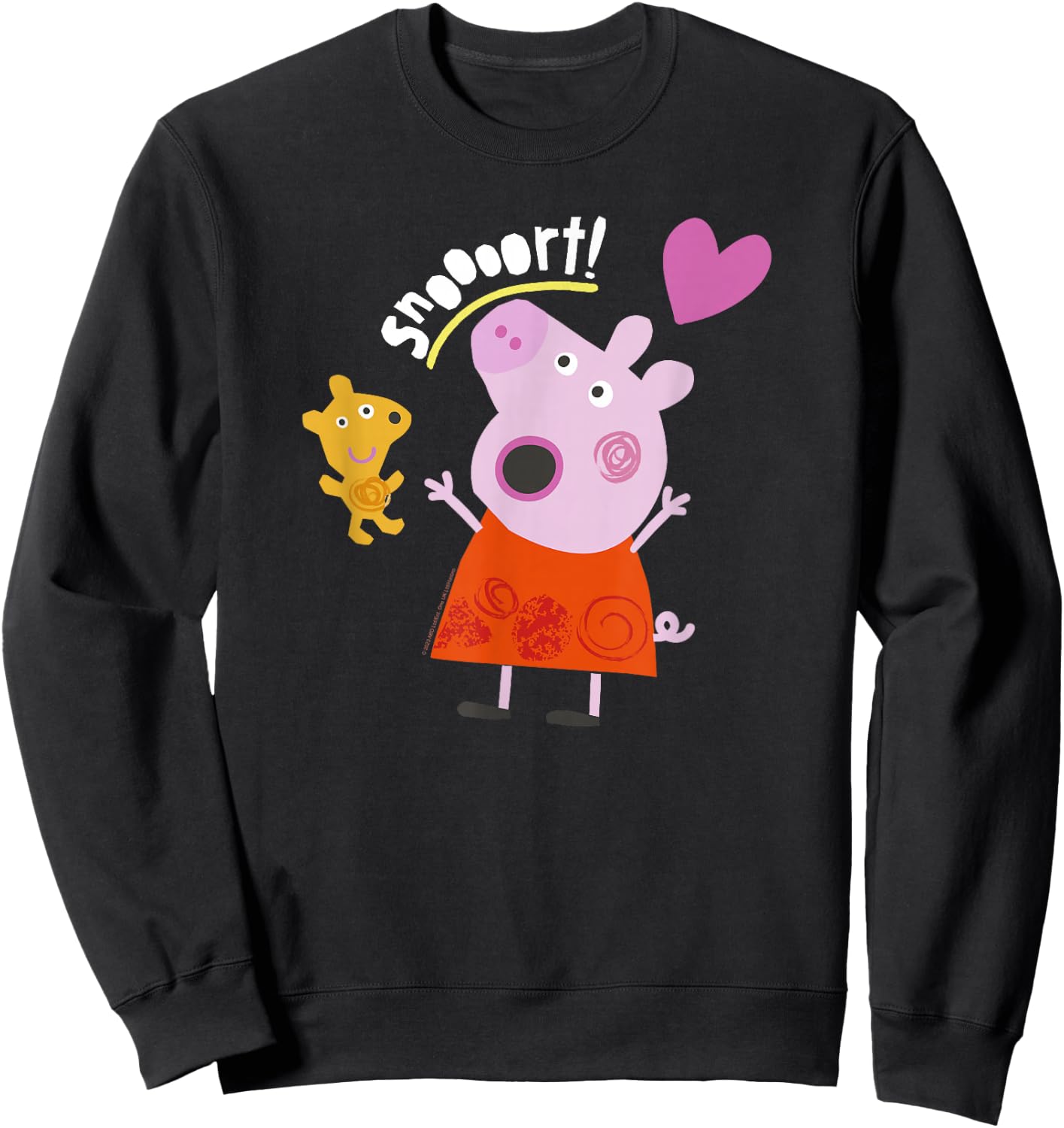 Peppa Pig Snoooort! Peppa & Teddy Having Fun Sweatshirt - Sweatshirt | Black