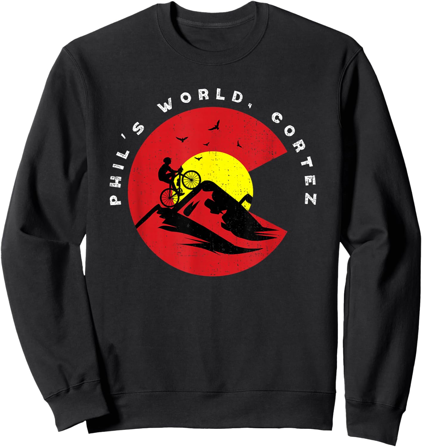Phil's World Cortez Colorado Mountain Biking Trail MTB Bike Sweatshirt - Sweatshirt | Black