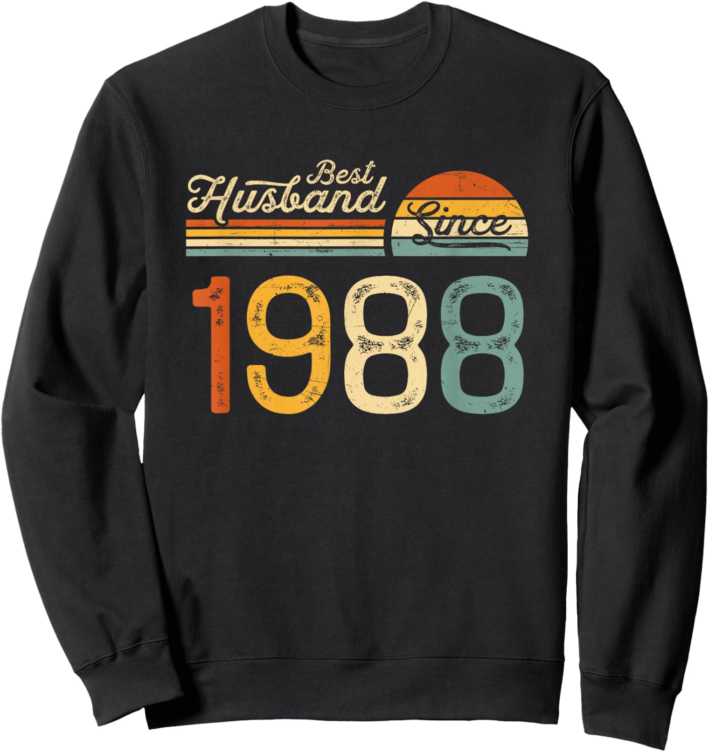 37th wedding anniversary 37 years - Best Husband Since 1988 Sweatshirt - Sweatshirt | Black