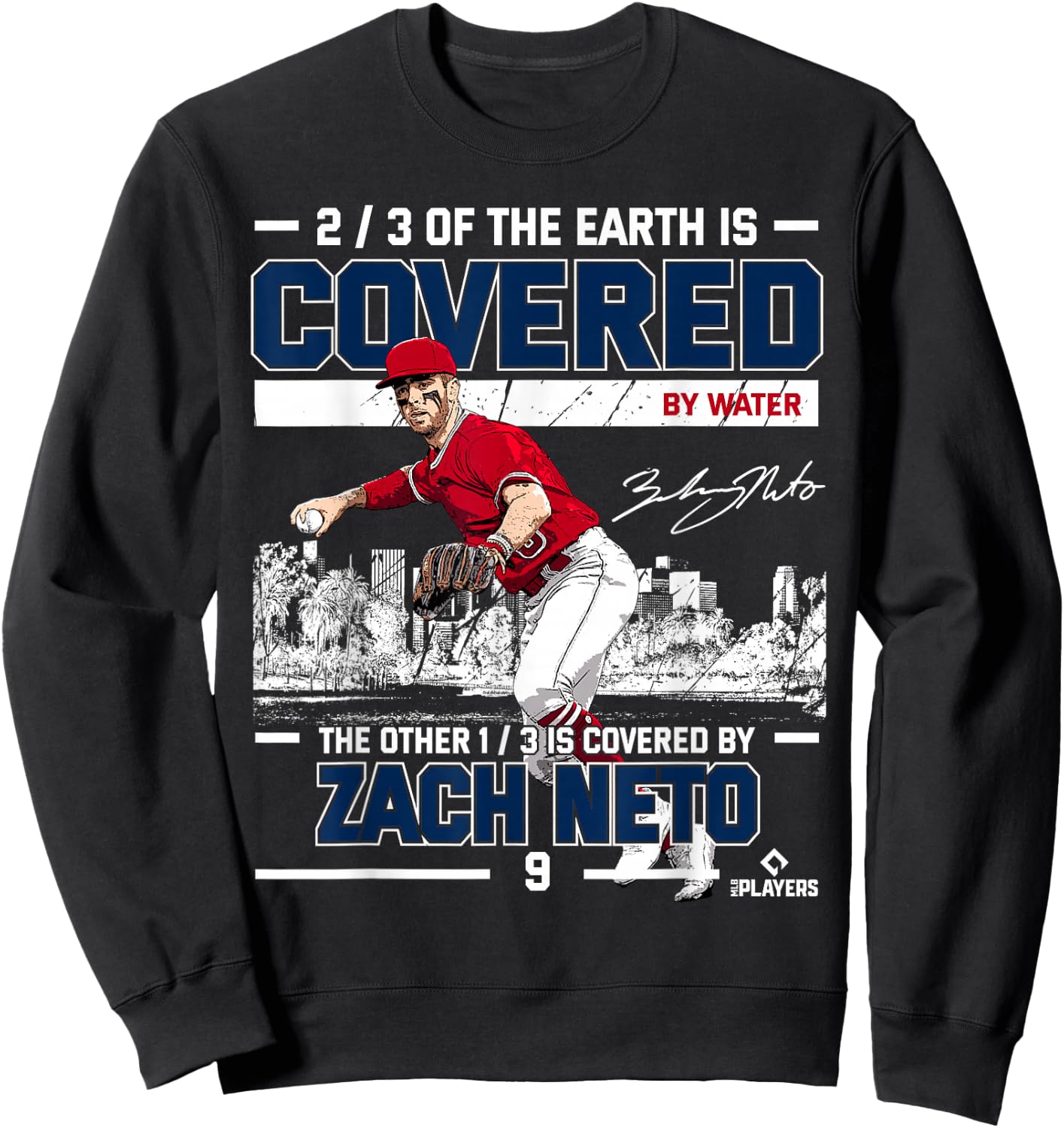 Covered Zach Neto Los Angeles MLBPA Sweatshirt - Sweatshirt | Black