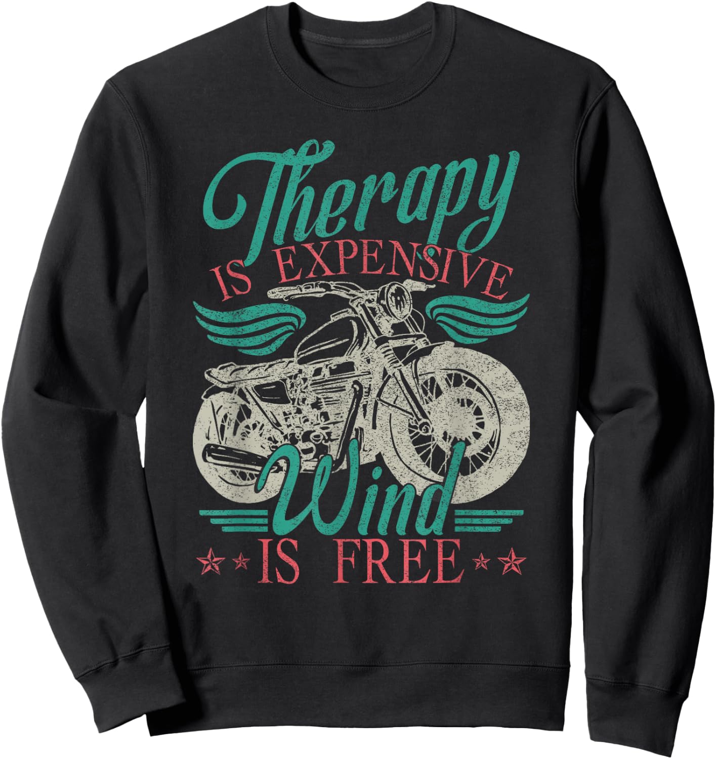 Women Motorcycle Rider Sweatshirt - Sweatshirt | Black