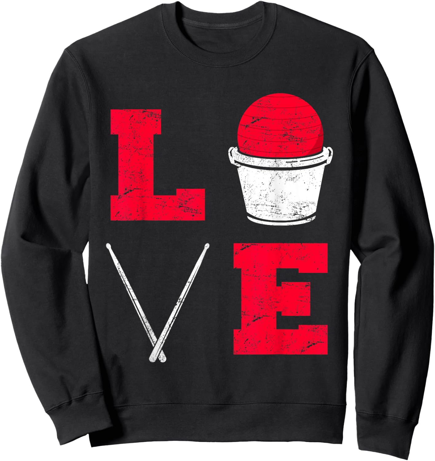 Cardio Drumming Love Fitness Class Gym Workout Exercise Sweatshirt - Sweatshirt | Black