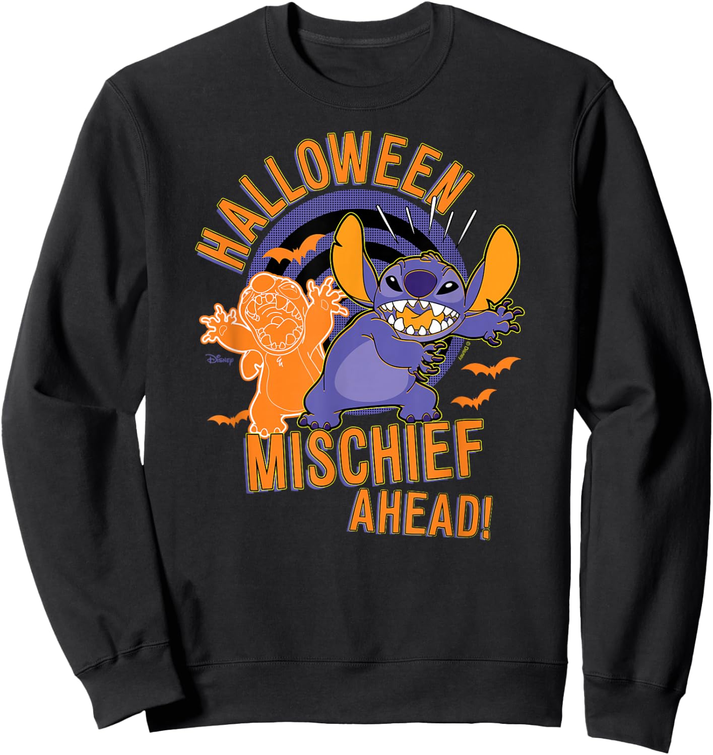 Lilo & Stitch - Halloween Mischief Ahead Sweatshirt - Sweatshirt | Black