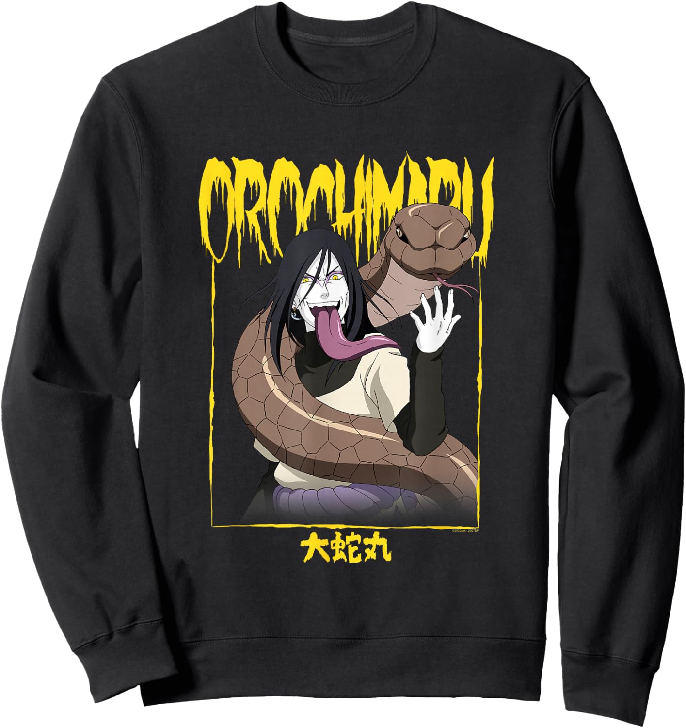 Naruto Shippuden Orochimaru Logo and Frame Sweatshirt - Sweatshirt | Black