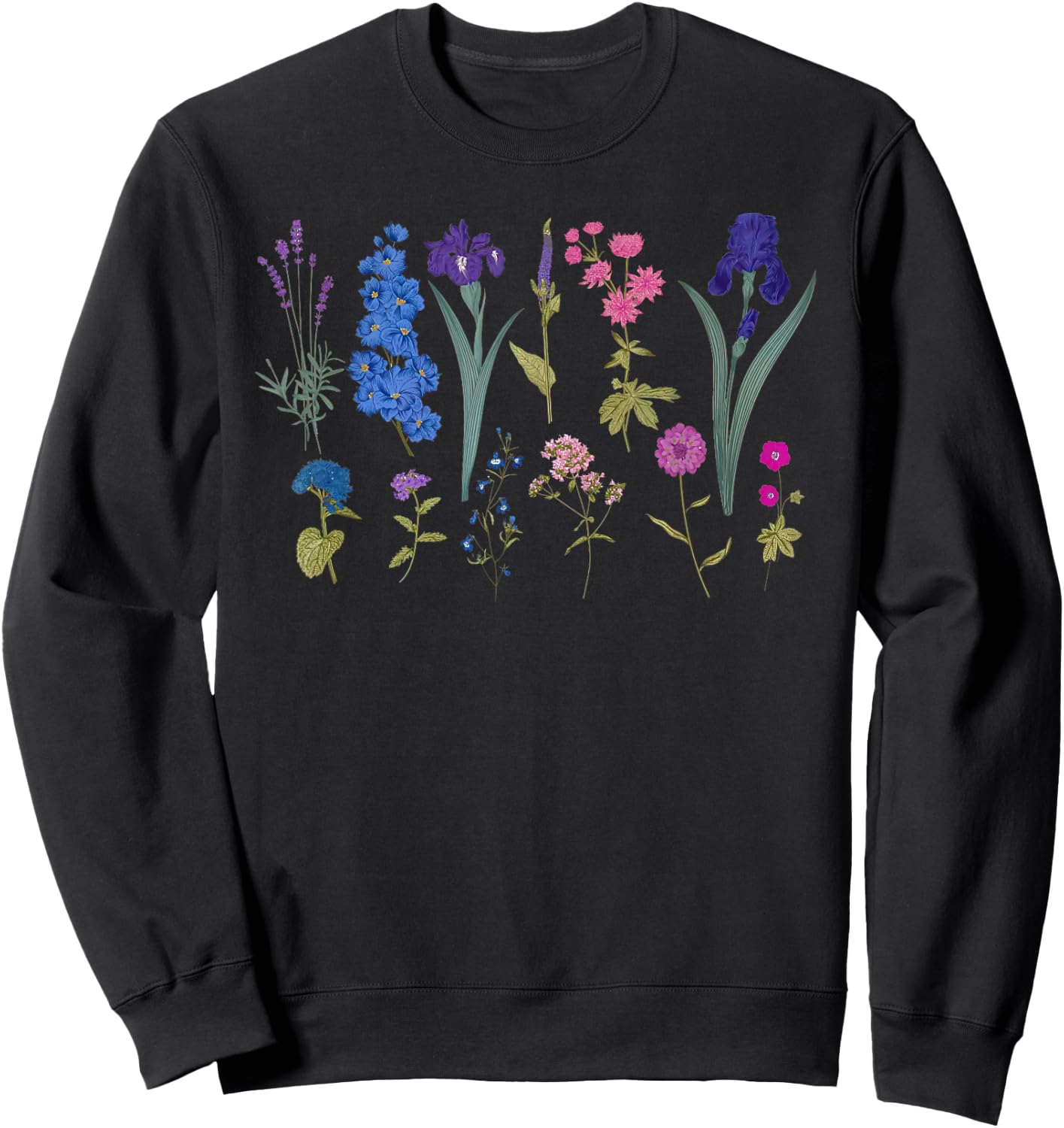 Subtle Bi Pride Bisexual Pride Bi Flag Wildflower Sweatshirt - Sweatshirt | Black