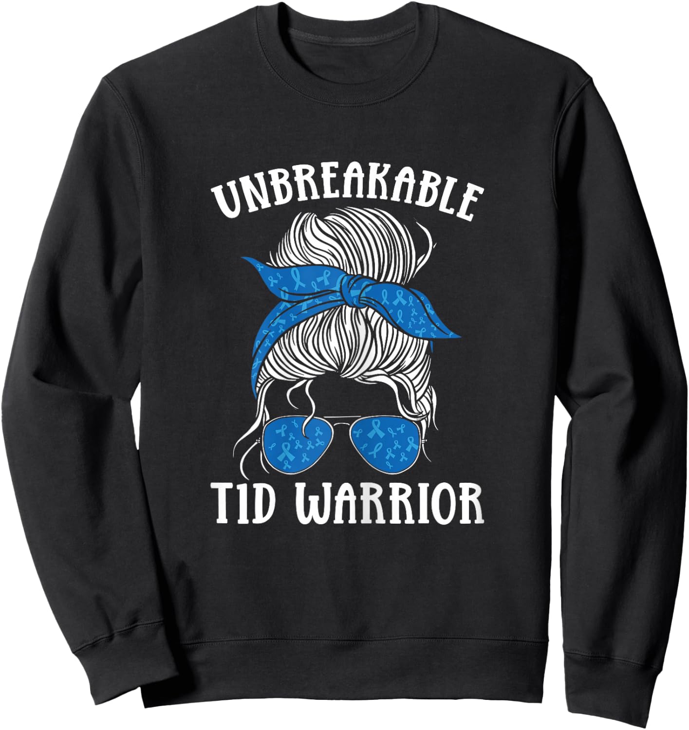 Diabetes Awareness Type 1 Diabetes Unbreakable T1D Warrior Sweatshirt - Sweatshirt | Black