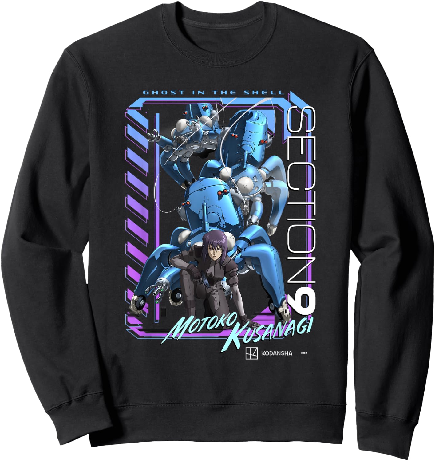 Ghost in the Shell: Stand Alone Complex Neon Section 9 Sweatshirt - Sweatshirt | Black