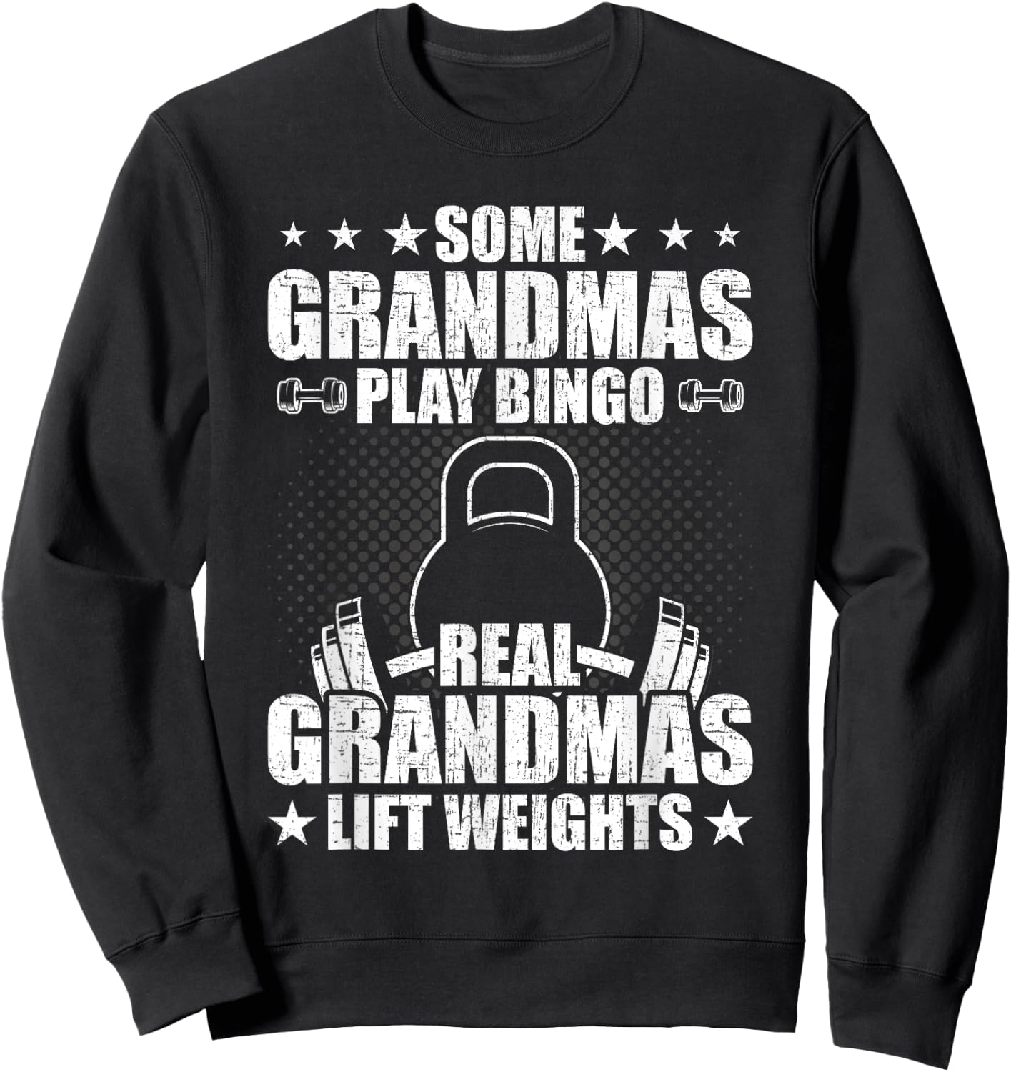 Weightlifting Grandma Bodybuilding Weightlifting Workout Sweatshirt - Sweatshirt | Black