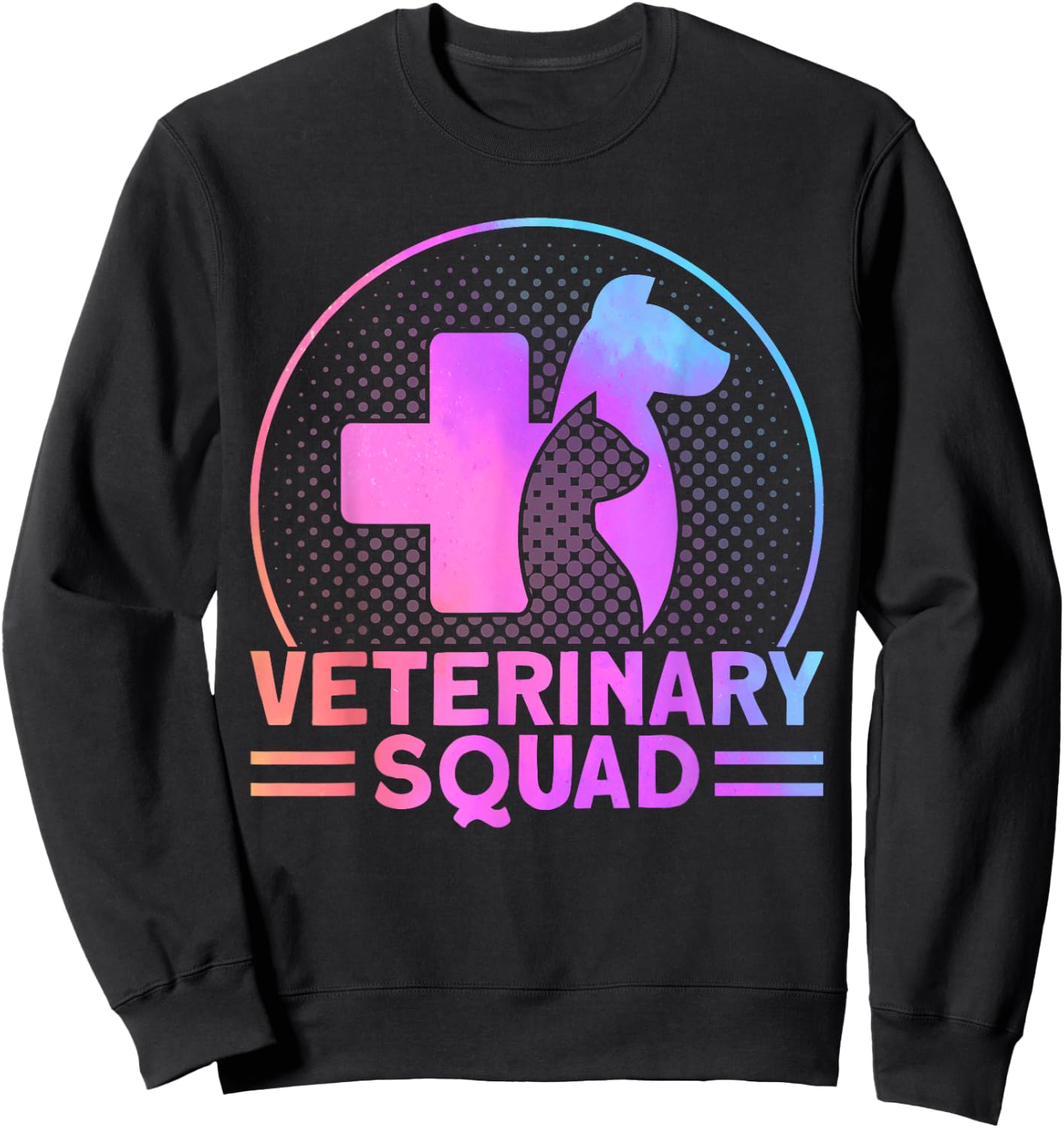 Veterinarian Veterinary Squad Vet Assistant Sweatshirt - Sweatshirt | Black