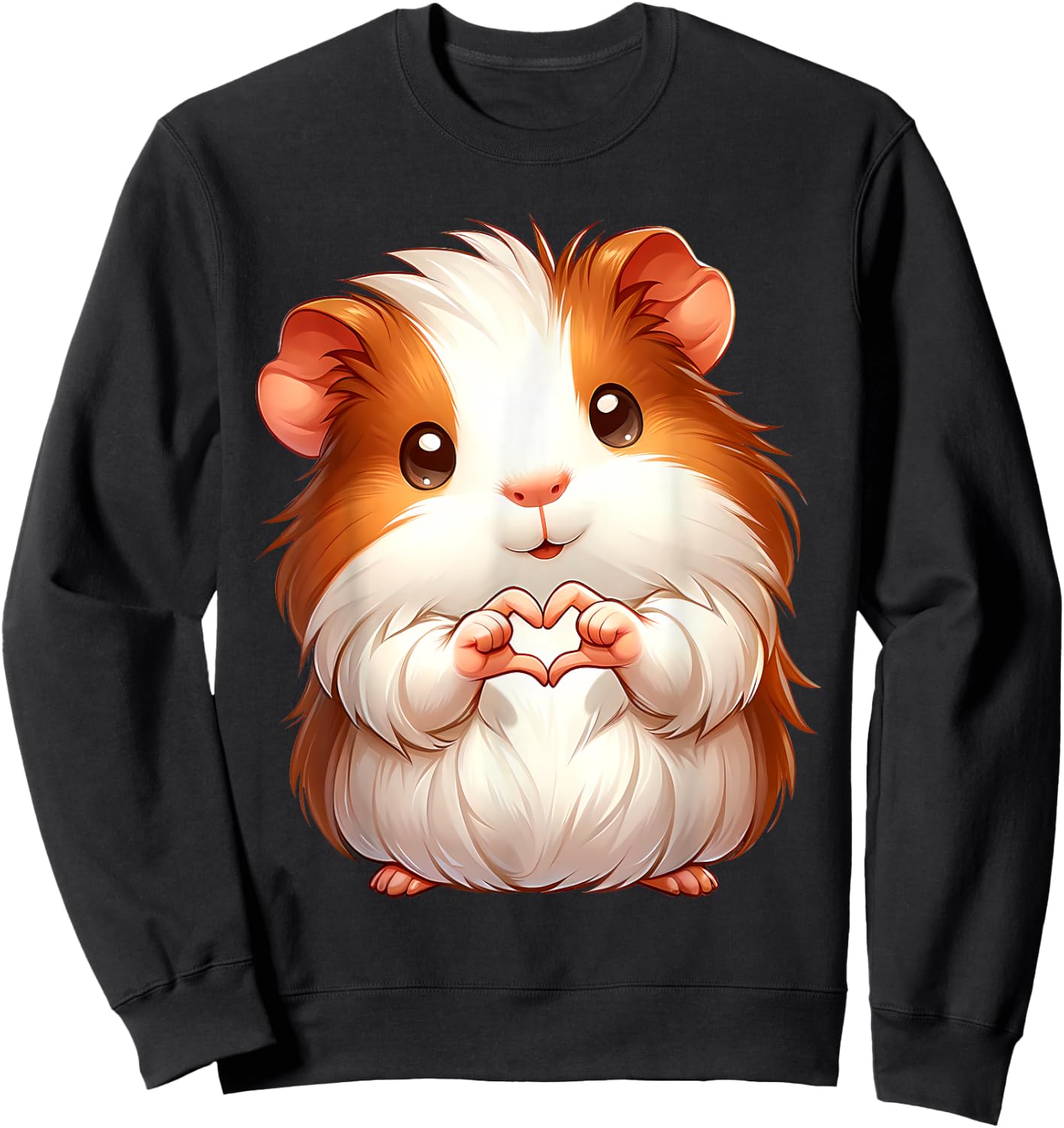 Cute Guinea Pig Mom Dad Guinea Pigs Lover Men Women Clothing Sweatshirt - Sweatshirt | Black