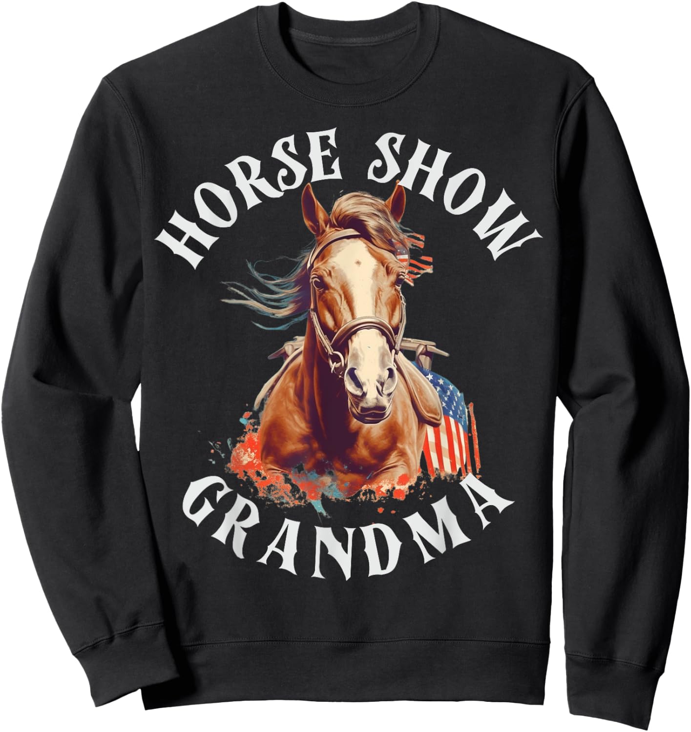 Horse Show Grandma Sweatshirt - Sweatshirt | Black