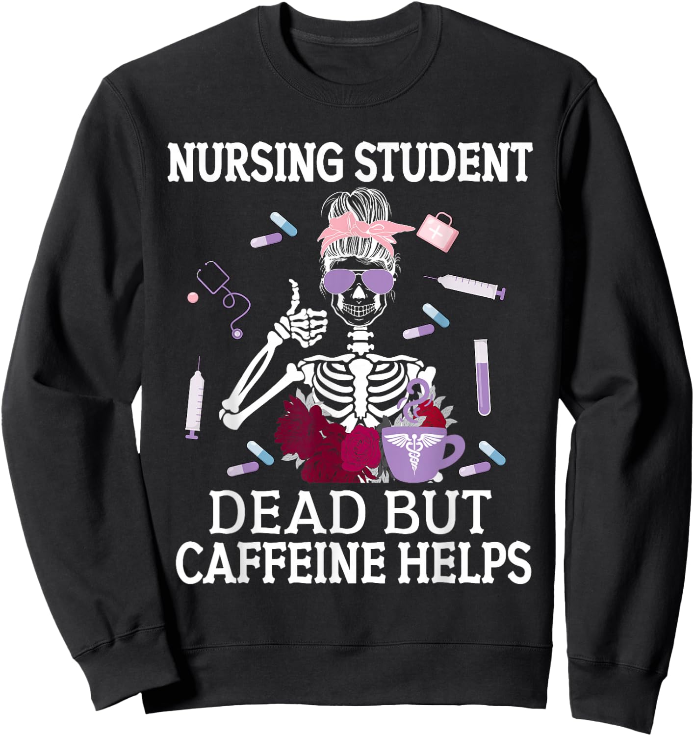 Nursing Student Future Nurse In Progress Sweatshirt - Sweatshirt | Black