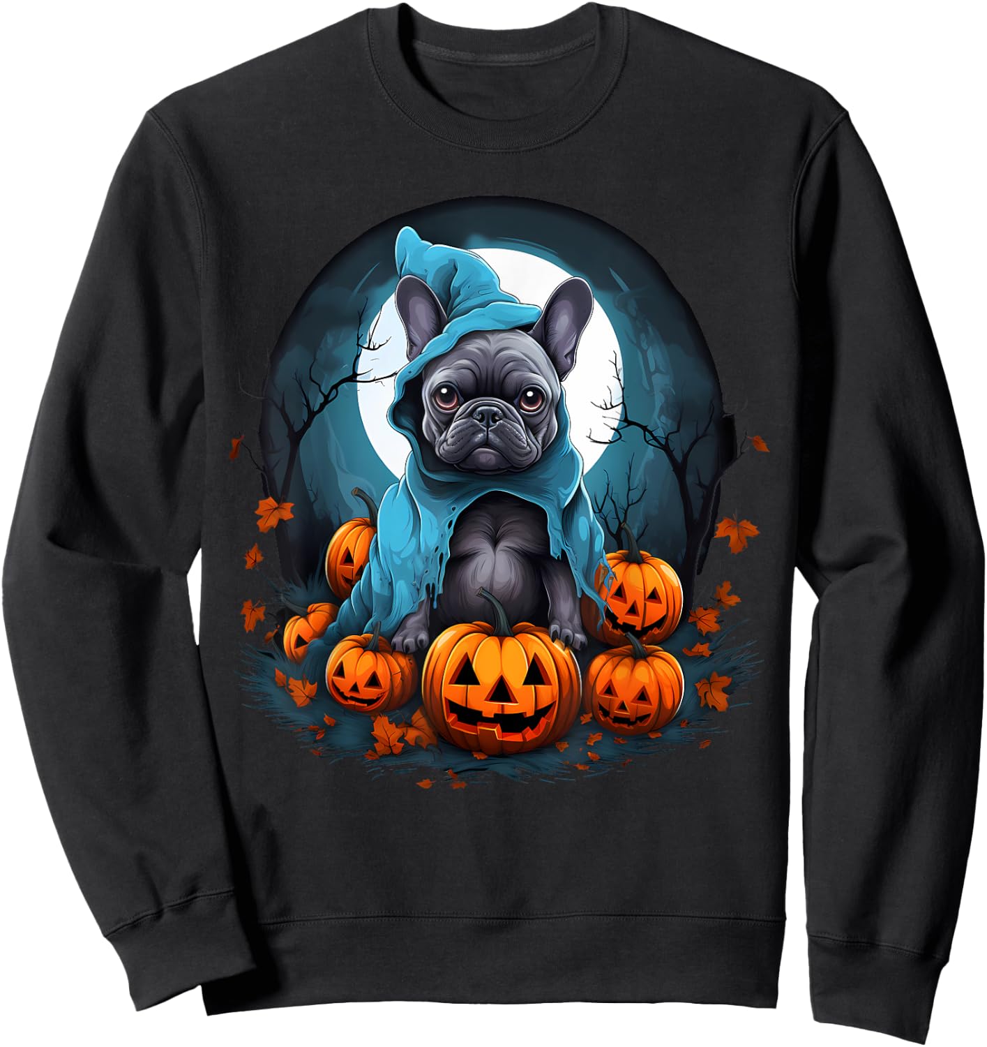 Frenchie French Bulldog Halloween Costume Sweatshirt - Sweatshirt | Black
