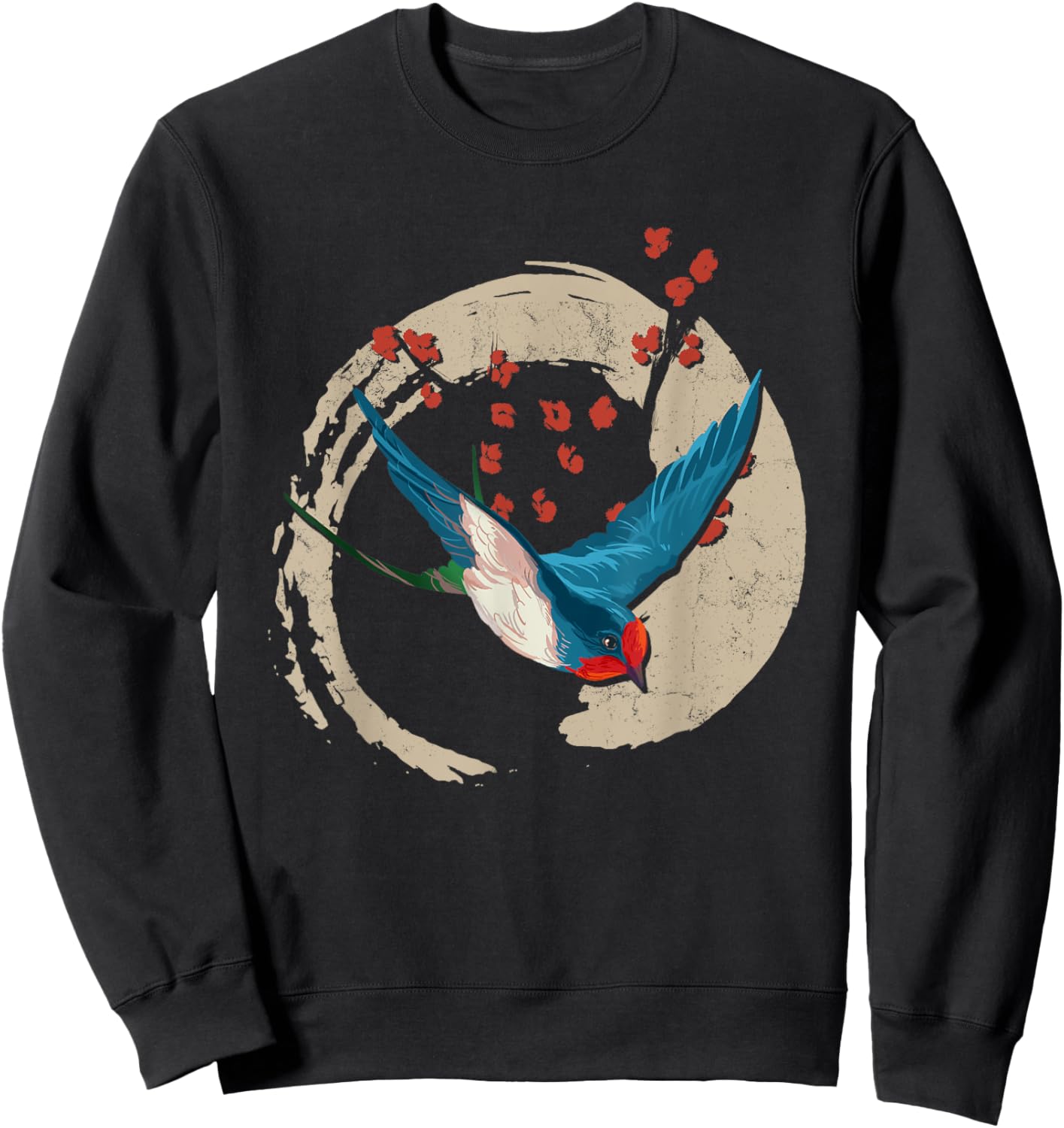 Colorful Swallow | Birds Lover | Nature Swallows Sweatshirt - Sweatshirt | Black