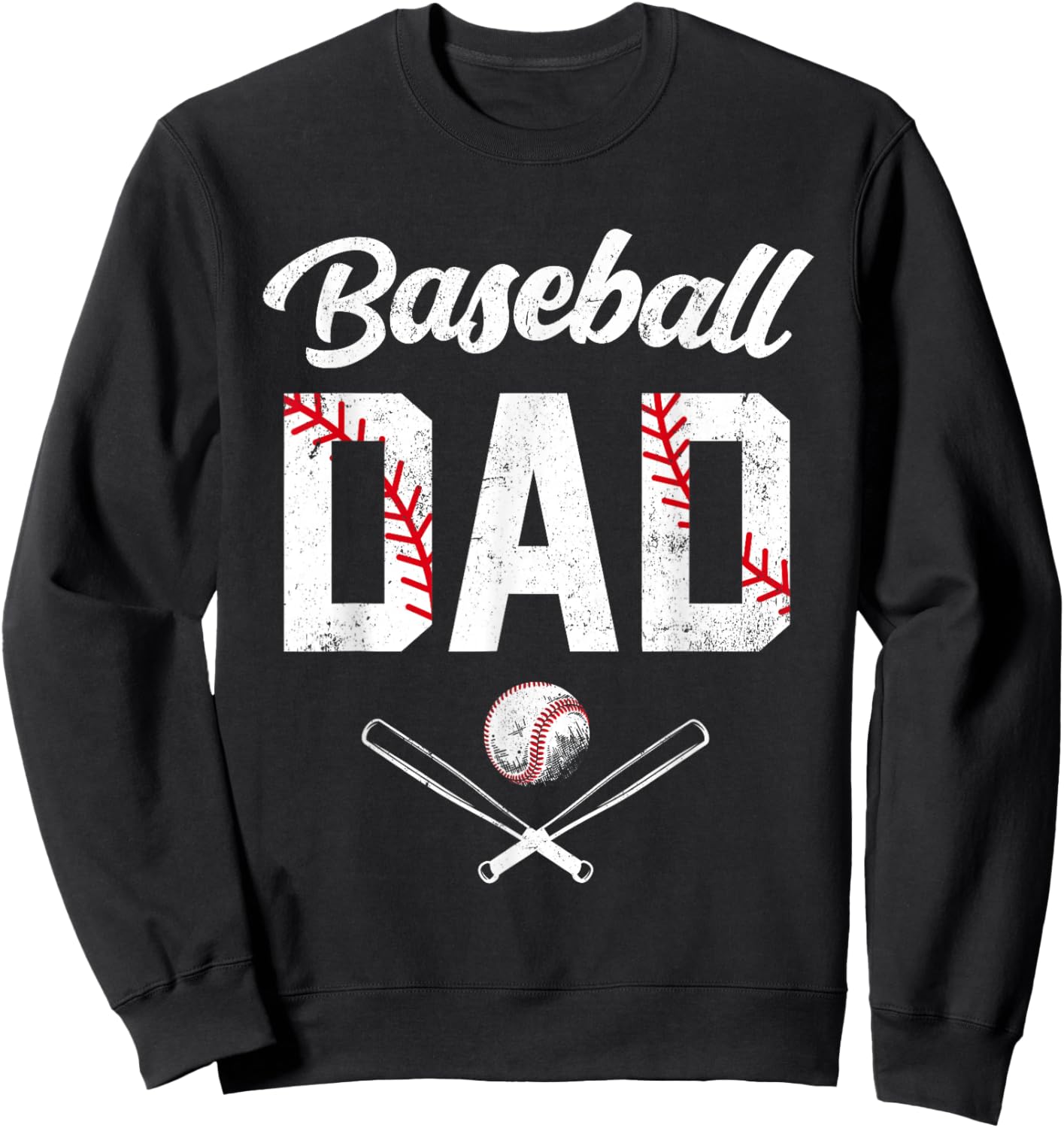 Baseball Dad Happy Fathers Day Shirts Wife Daughter Sweatshirt - Sweatshirt | Black