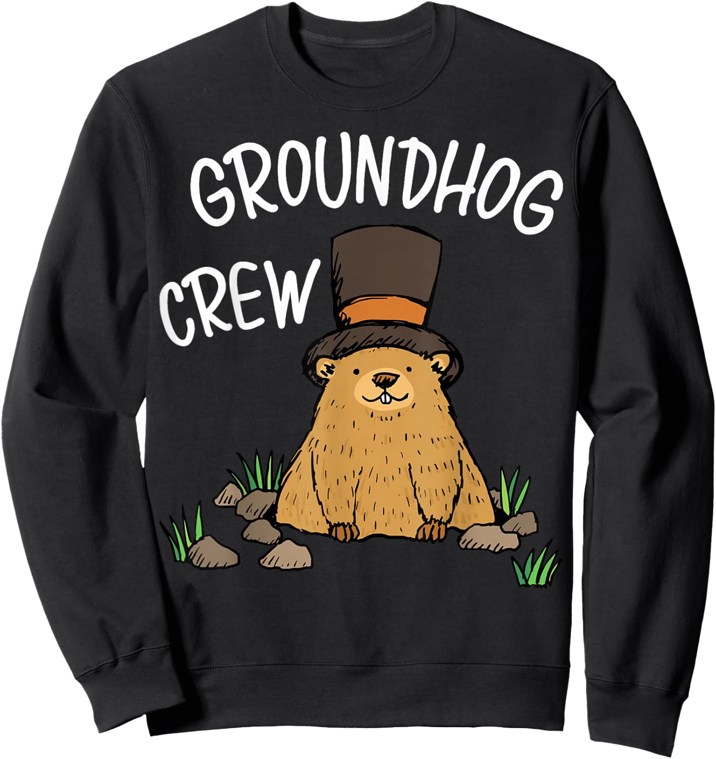 Funny Groundhog day Groundhog Crew for kids Sweatshirt - Sweatshirt | Black