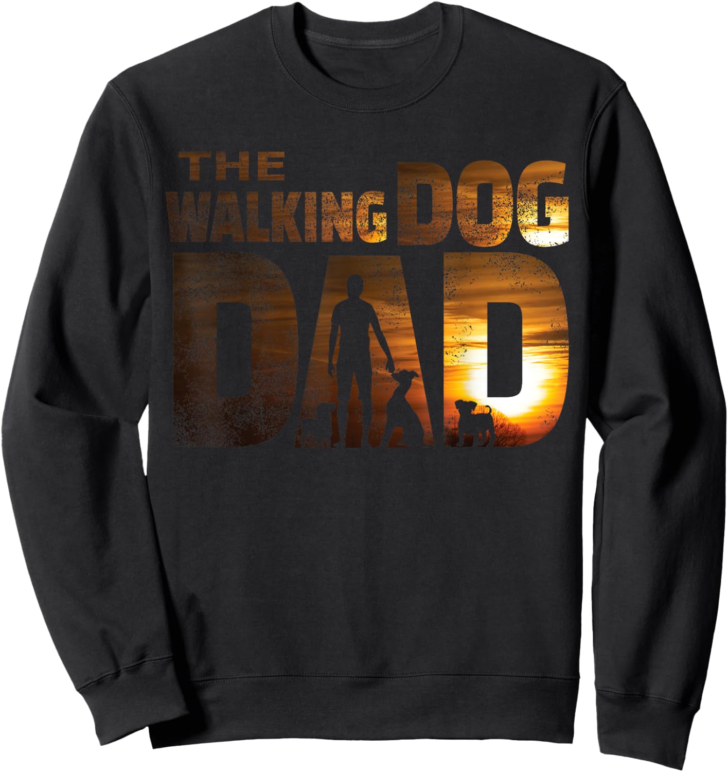 The Walking Dad Design as a dog holder Women Sweatshirt - Sweatshirt | Black