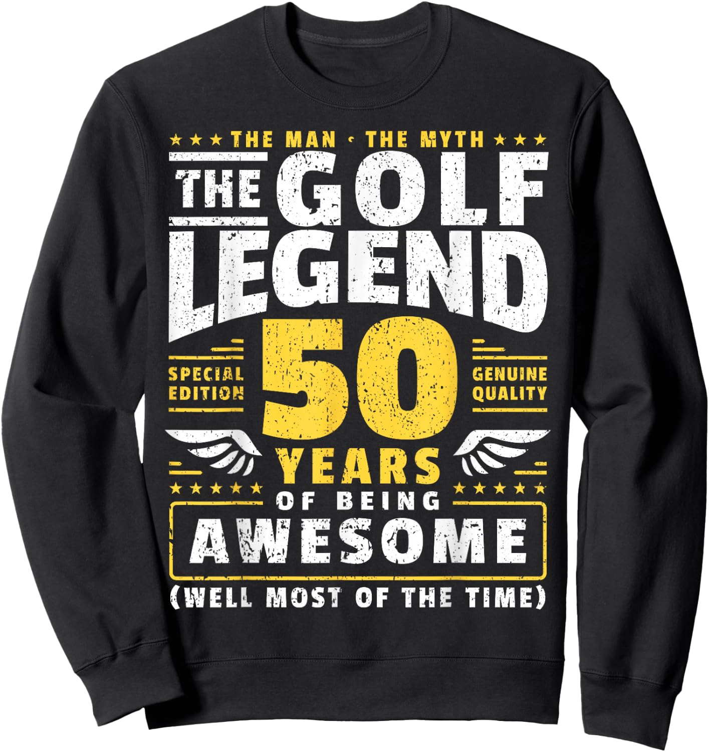50th Birthday Golf Player 50 Years Old Golfer Sweatshirt - Sweatshirt | Black