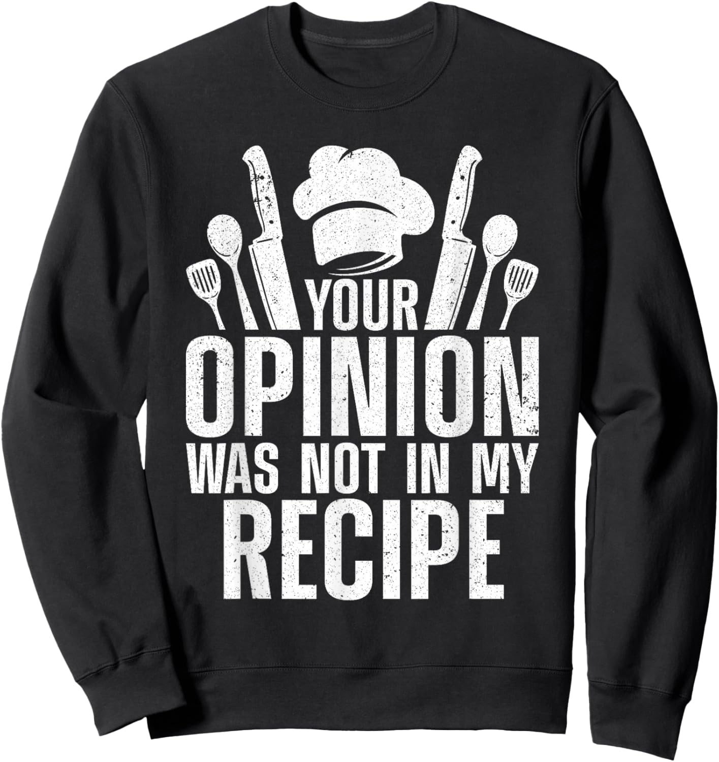 Funny Chef Design Women Cooking Lover Culinary Cook Sweatshirt - Sweatshirt | Black