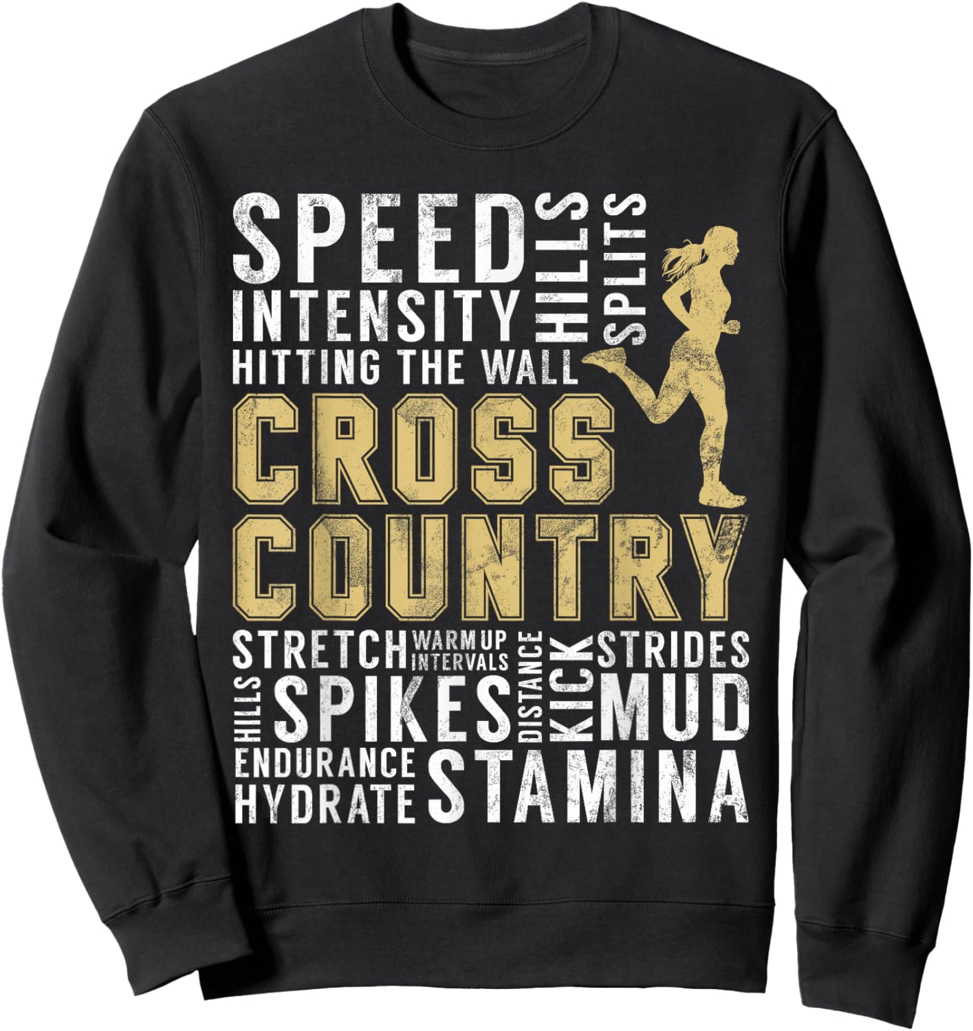 Cross Country Definition Words Gifts XC Runner Running Women Sweatshirt - Sweatshirt | Black
