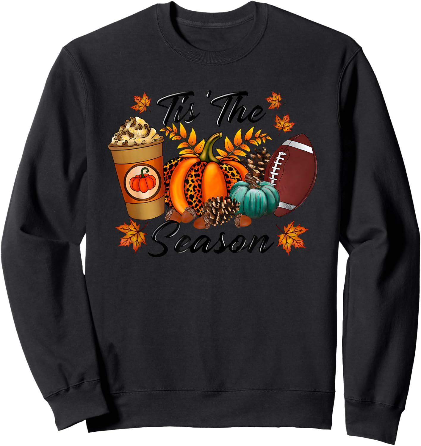 Tis The Season Halloween Sweatshirt - Sweatshirt | Black