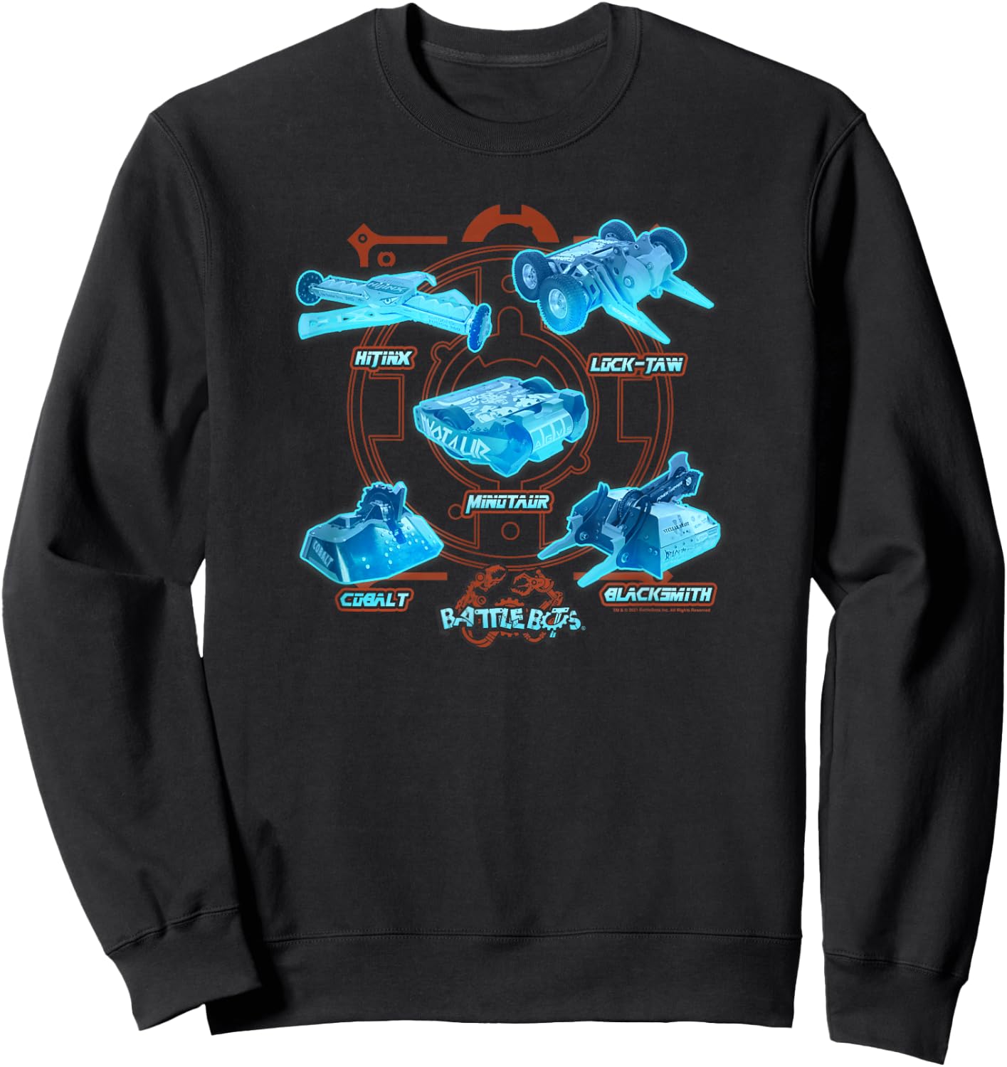 BattleBots Group Robot Textbook Schematics Sweatshirt - Sweatshirt | Black