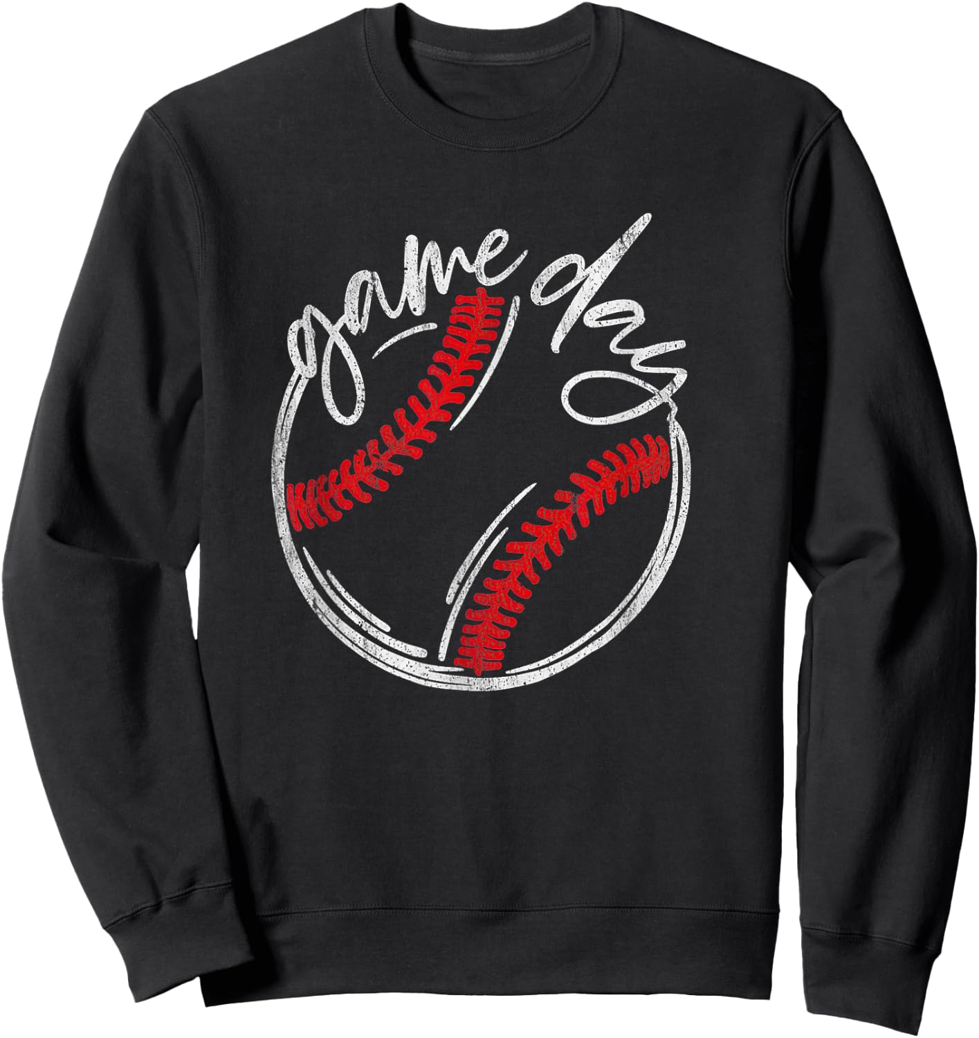 Game Day Baseball Funny Baseball Lovers Softball Life Mom Sweatshirt - Sweatshirt | Black