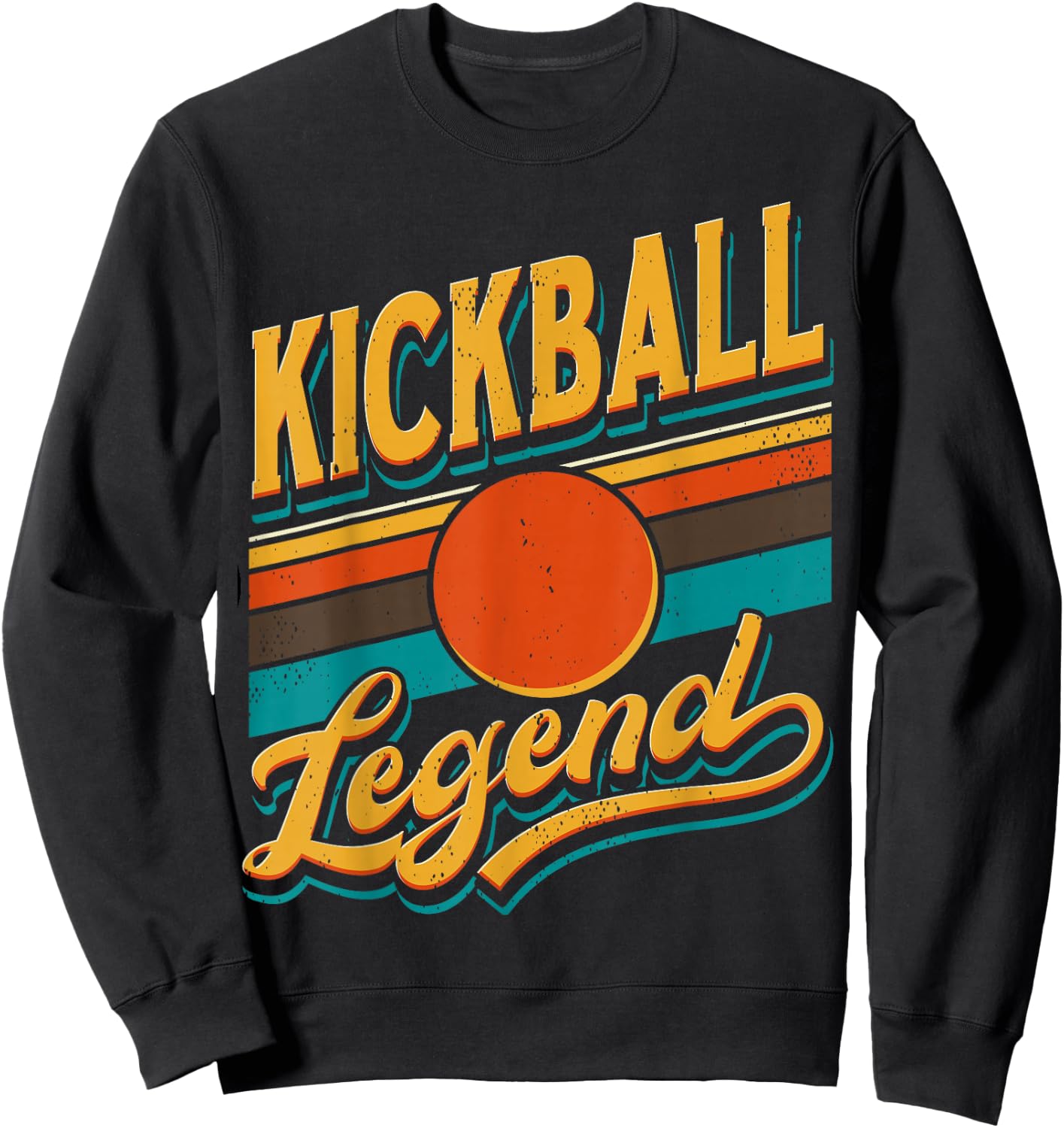 Kickball Legend Retro | Kick Ball Player Sweatshirt - Sweatshirt | Black