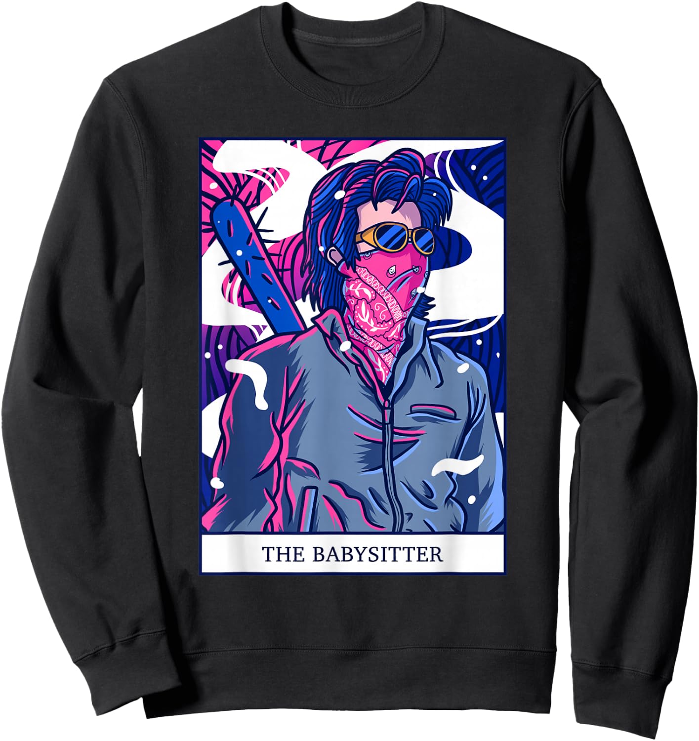 Stranger Things Steve Harrington The Babysitter Tarot Card Sweatshirt - Sweatshirt | Black