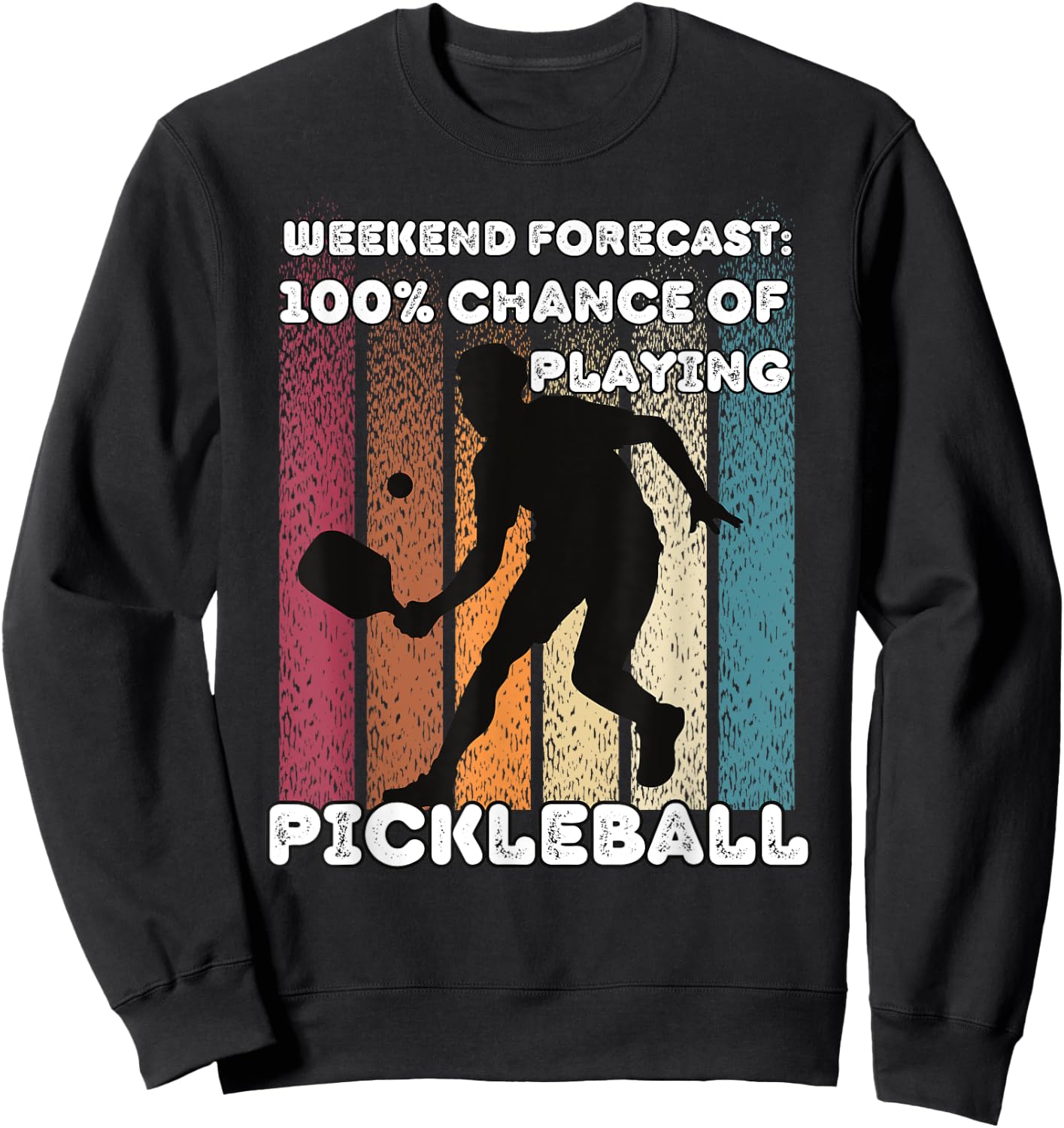 Pickle Ball Queen Gear & Player Funny Pickleball Sweatshirt - Sweatshirt | Black