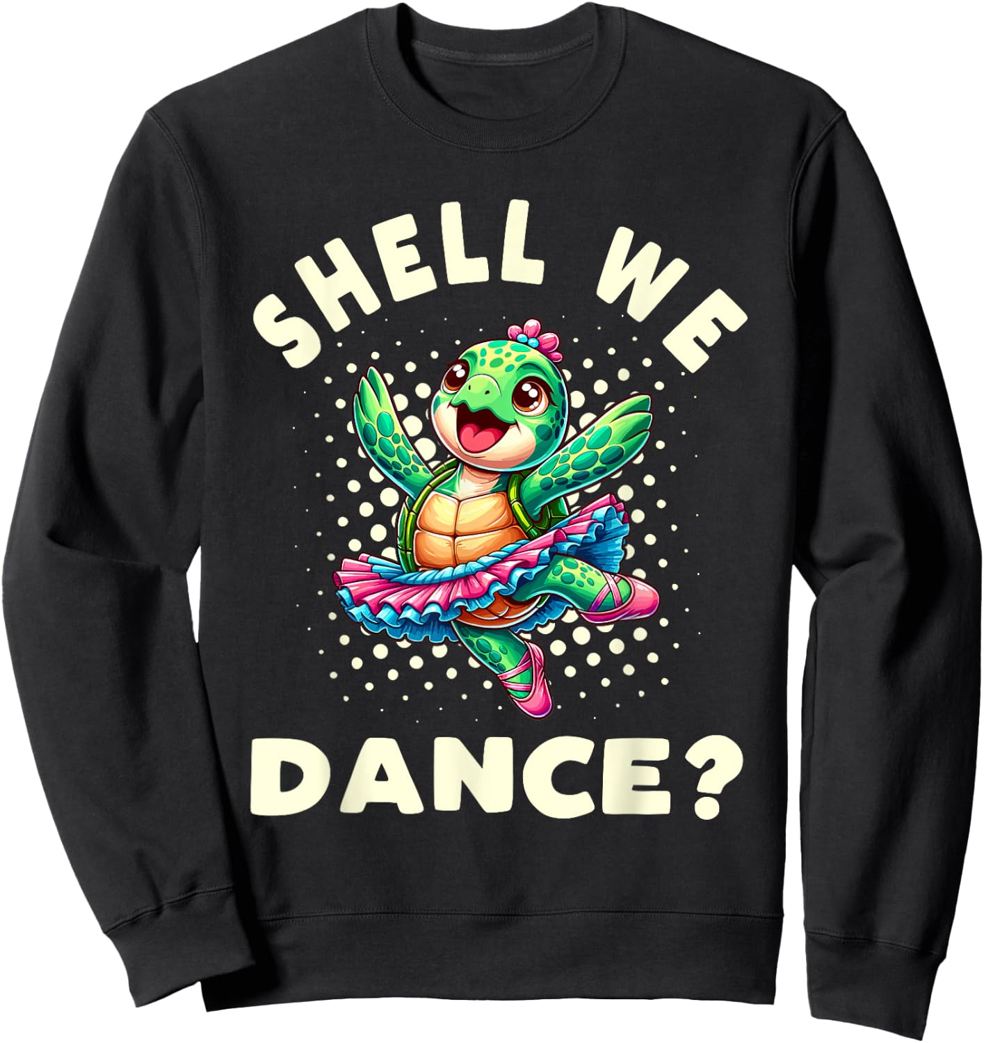 Ballet Dancer Turtle Ballerina Sweatshirt - Sweatshirt | Black
