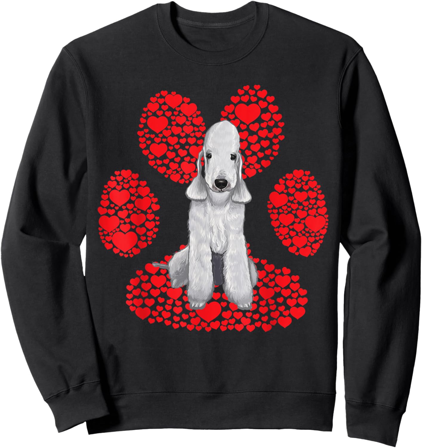 Bedlington Terrier Love Pata Sweatshirt - Sweatshirt | Black