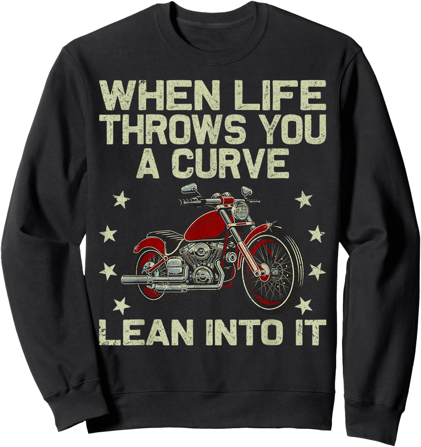 Funny Motorcycle Racer Design Women Motorcycle Lover Sweatshirt - Sweatshirt | Black