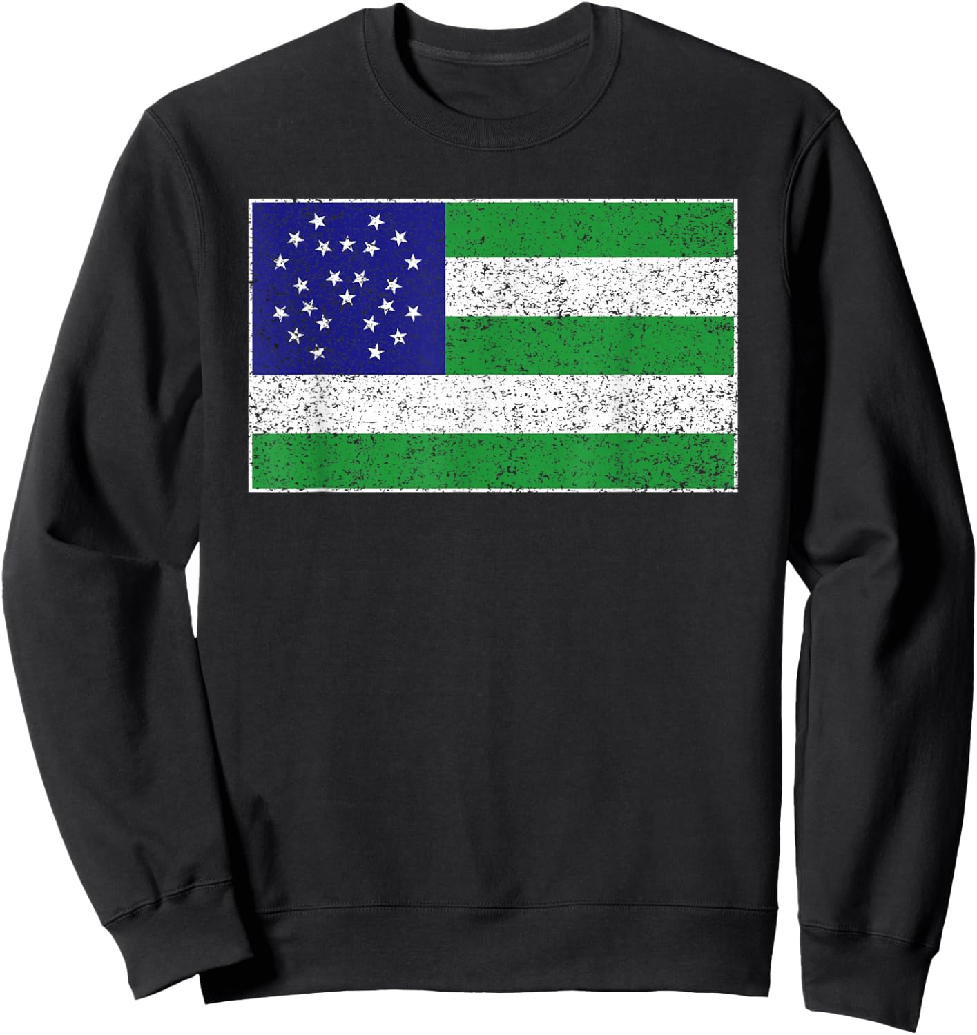 NYPD New York Police Department Flag Sweatshirt - Sweatshirt | Black