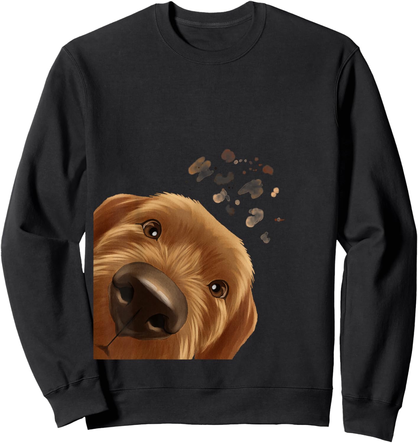 Funny Curious Dog Basset fauve de Bretagne Women Kids Sweatshirt - Sweatshirt | Black